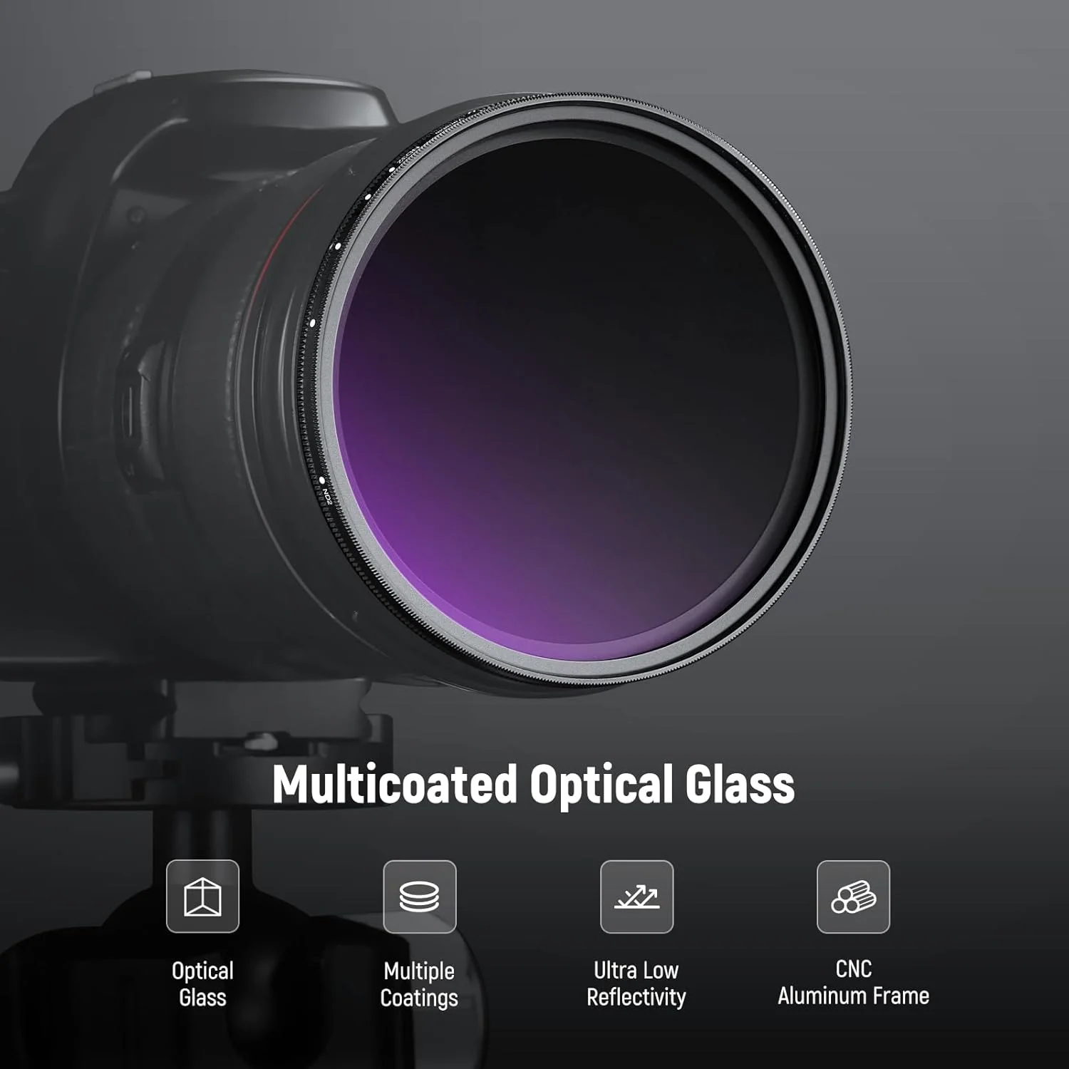 فیلتر ND متغیر 62 میلی‌متری NEEWER به همراه درپوش لنز و پارچه تمیزکننده، ND2-32 (1-5 استاپ) تنظیم دقیق چگالی خنثی، شیشه اپتیکال چند لایه، لوازم جانبی عکاسی دوربین