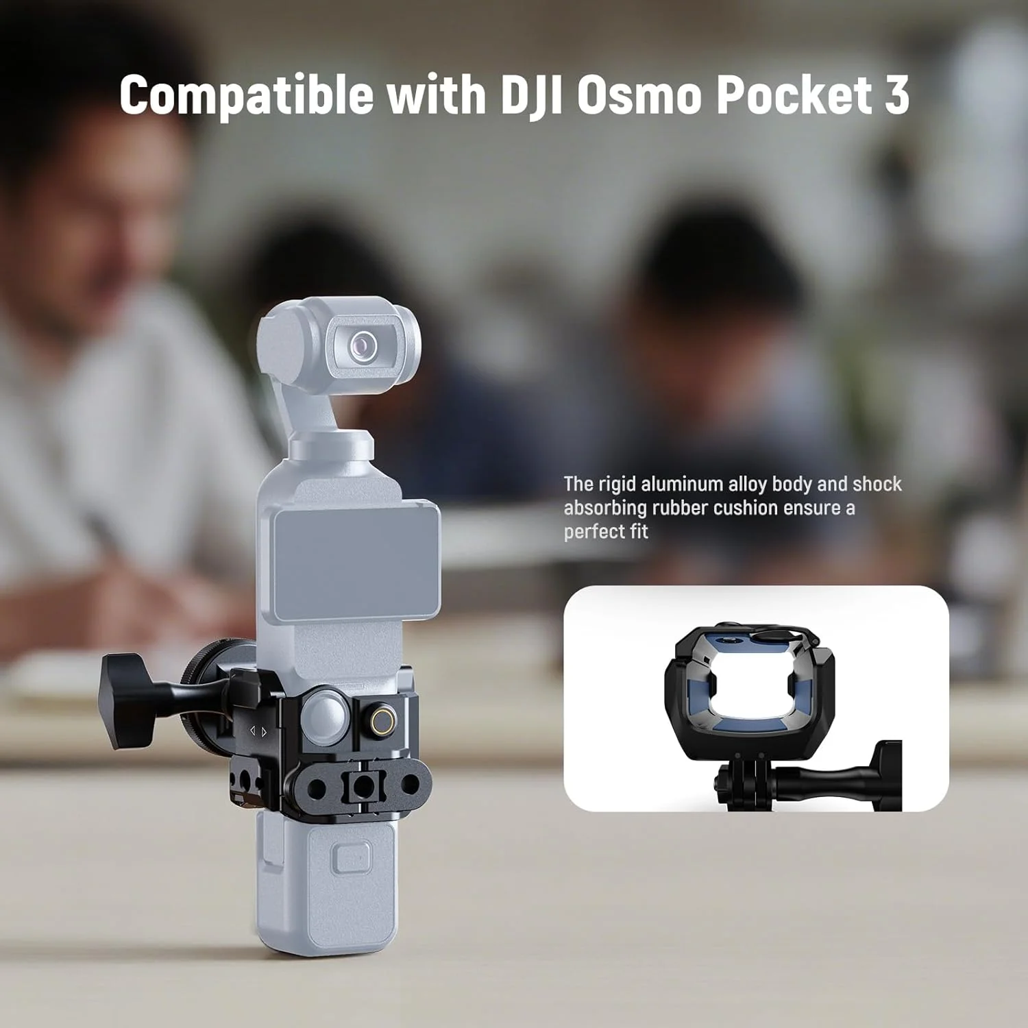 محافظ و آداپتور دوربین اکشن NEEWER Pocket 3 سازگار با DJI Osmo Pocket 3 و Action 2 Magnetic Mount، ریگ گیمبال آلیاژ آلومینیوم با رزوه ¼ اینچ و کفشک سرد برای توسعه لوازم جانبی، AC009 PRO