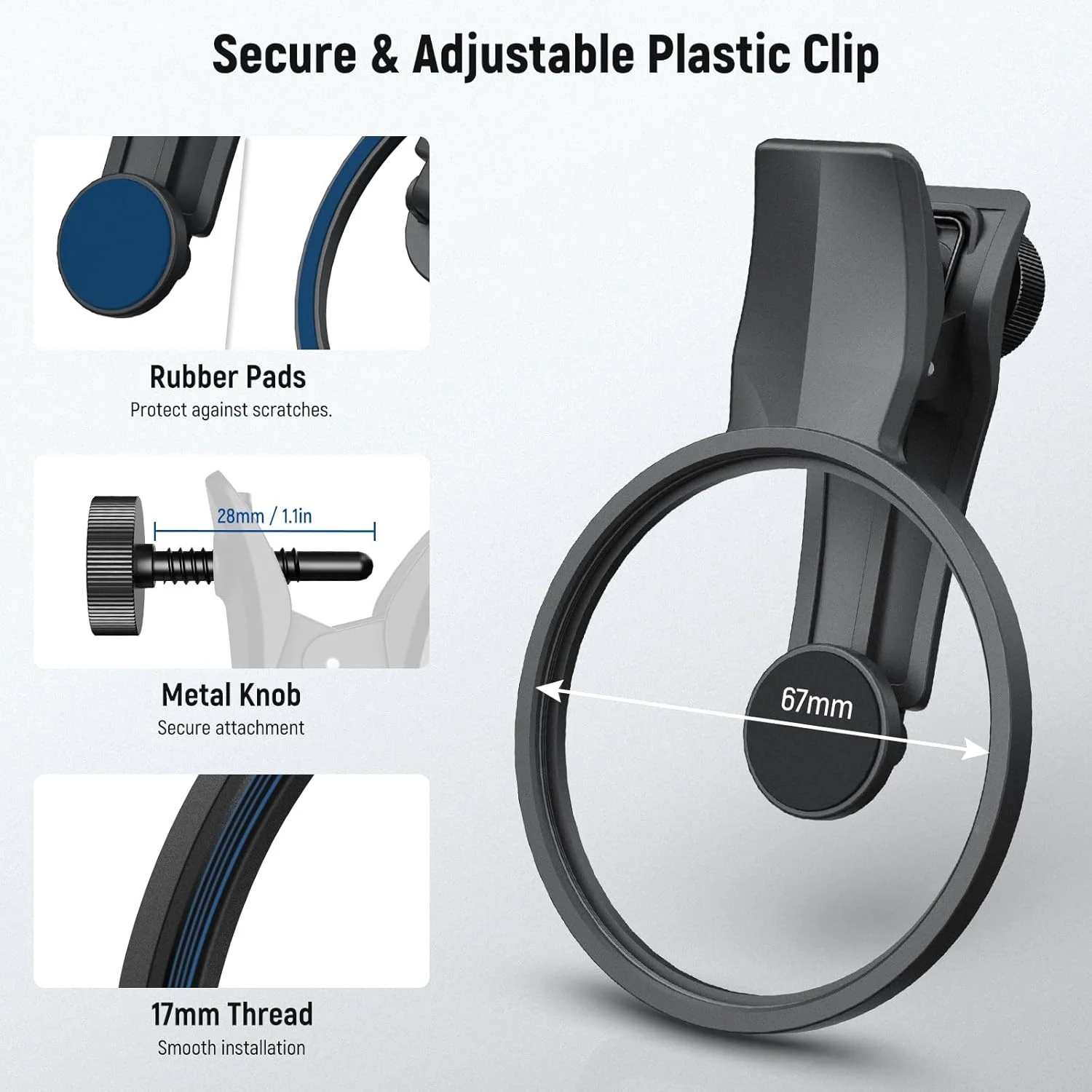 مجموعه فیلتر ND هفت عددی 67 میلی‌متری NEEWER سازگار با گوشی‌های اندروید سامسونگ گوگل هواوی شیائومی، گیره CPL+ ND32 + Starlight + GND (قرمز/نارنجی/زرد/آبی)، کیت لوازم جانبی عکاسی با کیف، FL-P14