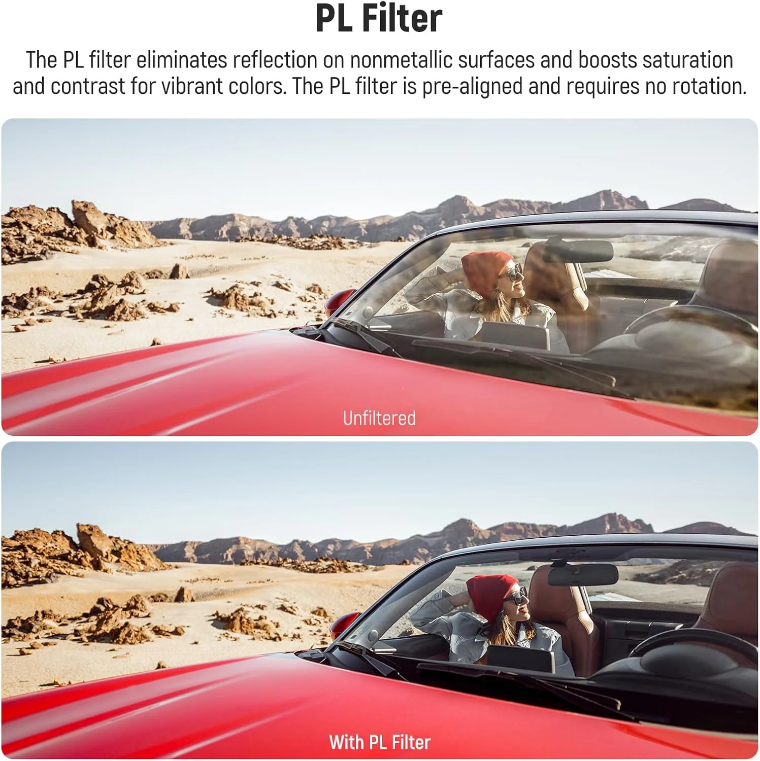 مجموعه فیلتر ND نیور سازگار با DJI Flip Drone، بسته 4 عددی ND16 ND64 ND256 PL، فیلتر پلاریزه کاهنده نور شیشه ای اپتیکال HD چند لایه با نصب آسان مدل FL-N33