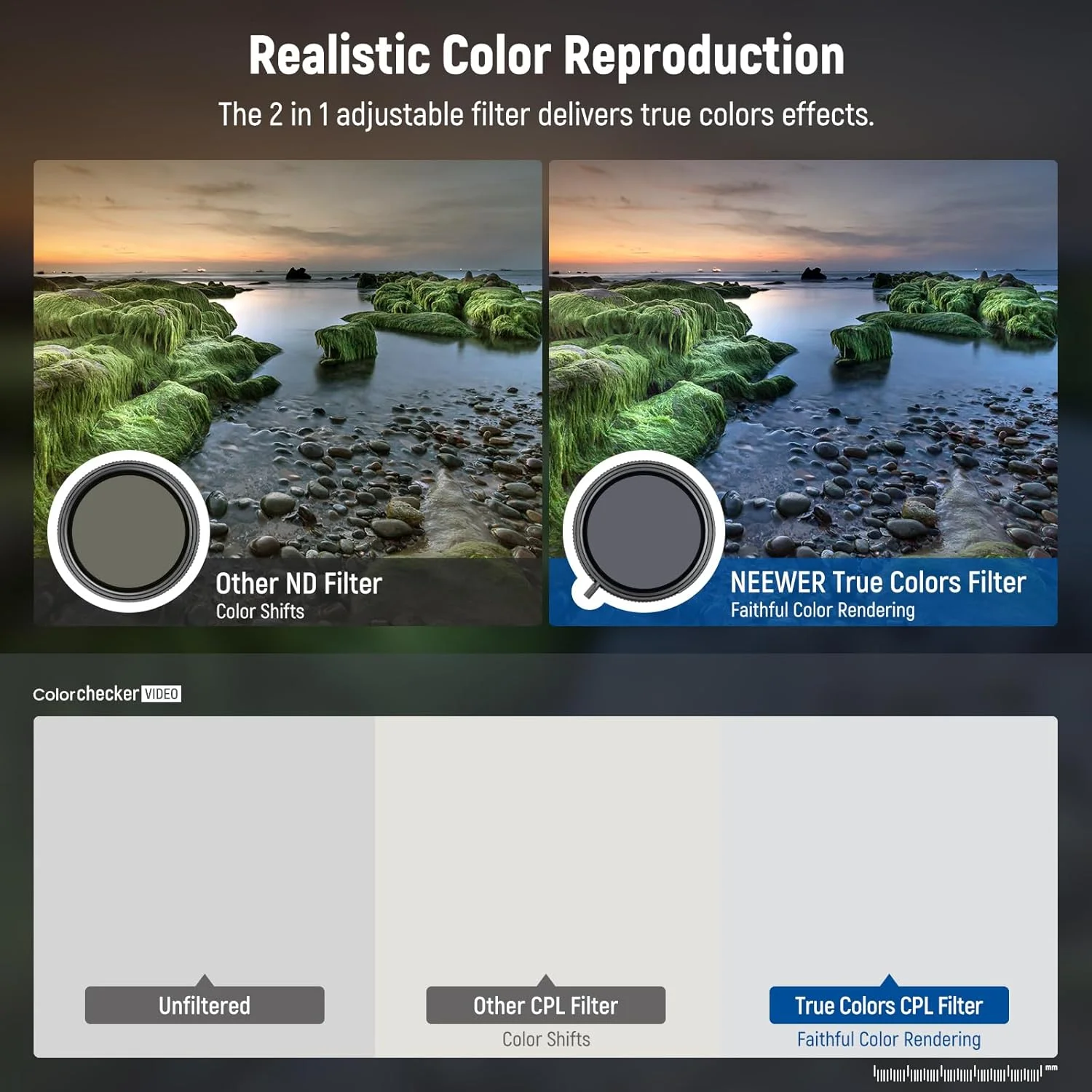 فیلتر رنگ واقعی 67 میلیمتری ND2-32 متغیر و CPL نیور به همراه فیلتر ND32 مغناطیسی، 2 در 1 قابل تنظیم، کاهش نور چرخشی، حذف بازتاب، بدون تغییر رنگ، بدون ضربدر X، بدون وینیتینگ فیلتر رنگ واقعی 67 میلیمتری ND2-32 متغیر و CPL نیور به همراه فیلتر ND32 مغناطیسی، 2 در 1 قابل تنظیم، کاهش نور چرخشی، حذف بازتاب، بدون تغییر رنگ، بدون ضربدر X، بدون وینیتینگ