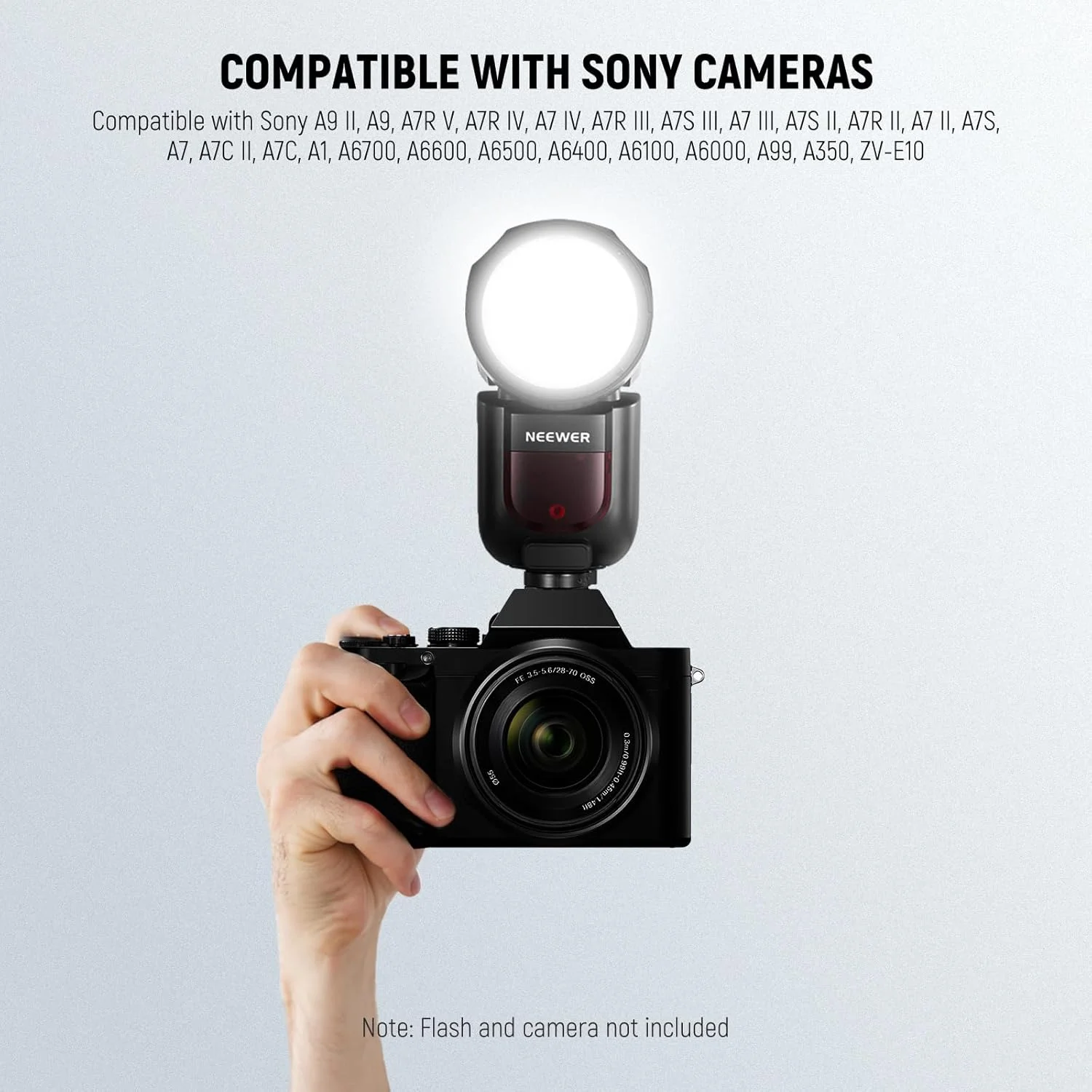 قطعه جایگزین کفشک فلاش NEEWER Z1-S، فقط برای فلاش گرد Z1-S سازگار با دوربین سونی، قطعه تعمیر کفشک فلاش با رابط فلزی ارتقا یافته