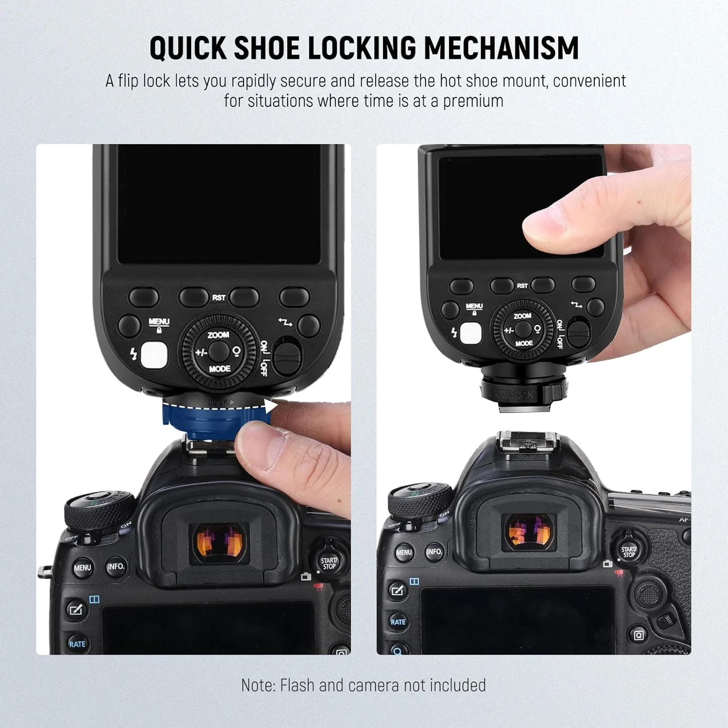 قطعه جایگزین کفشک فلاش NEEWER Z1-S، فقط برای فلاش گرد Z1-S سازگار با دوربین سونی، قطعه تعمیر کفشک فلاش با رابط فلزی ارتقا یافته