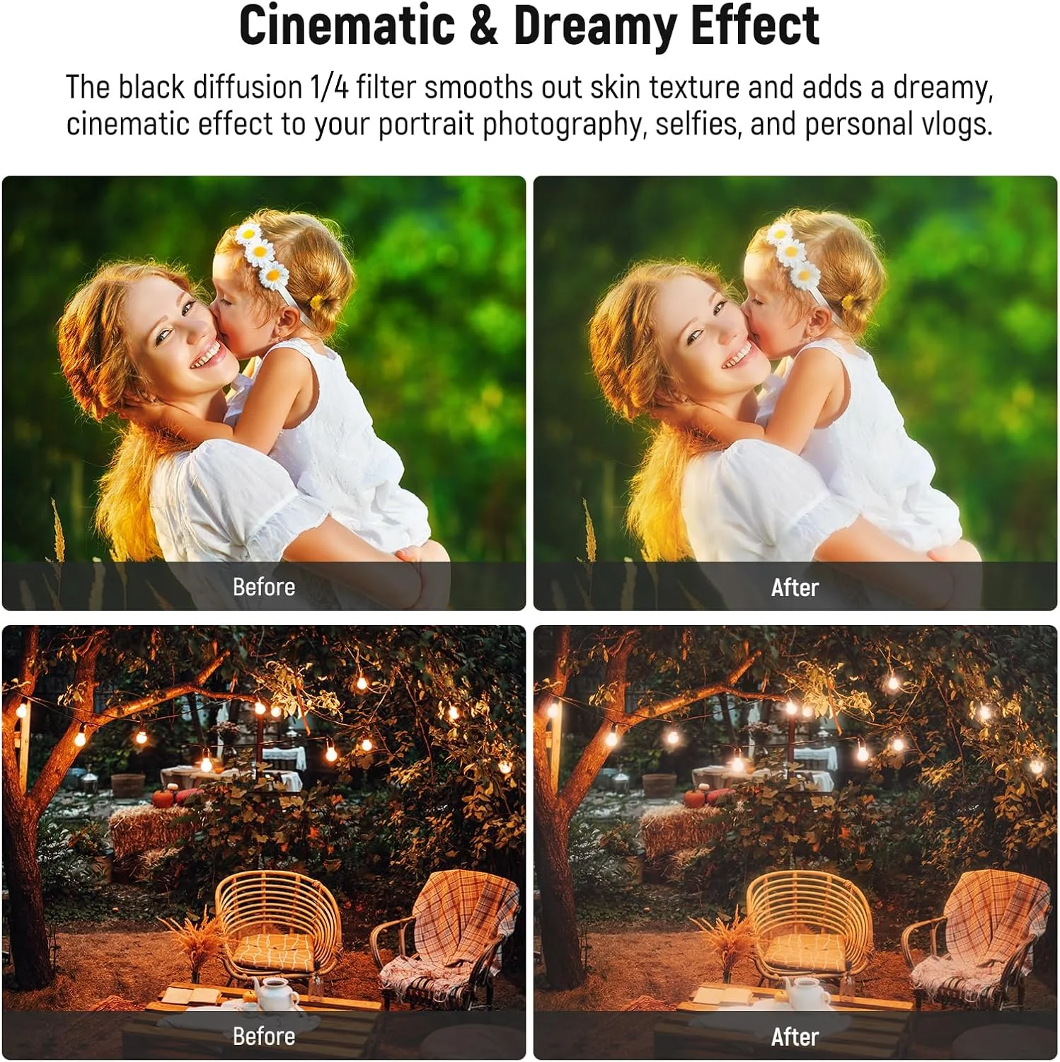 مجموعه فیلتر 82 میلیمتری ND متغیر و دیفیوژن مه سیاه 1/4 NEEWER، بسته 2 عددی شیشه اپتیکال چندلایه با چگالی خنثی ND2-400 و فیلتر جلوههای سینمایی نرم و رویایی برای لنز دوربین مجموعه فیلتر 82 میلیمتری ND متغیر و دیفیوژن مه سیاه 1/4 NEEWER، بسته 2 عددی شیشه اپتیکال چندلایه با چگالی خنثی ND2-400 و فیلتر جلوههای سینمایی نرم و رویایی برای لنز دوربین