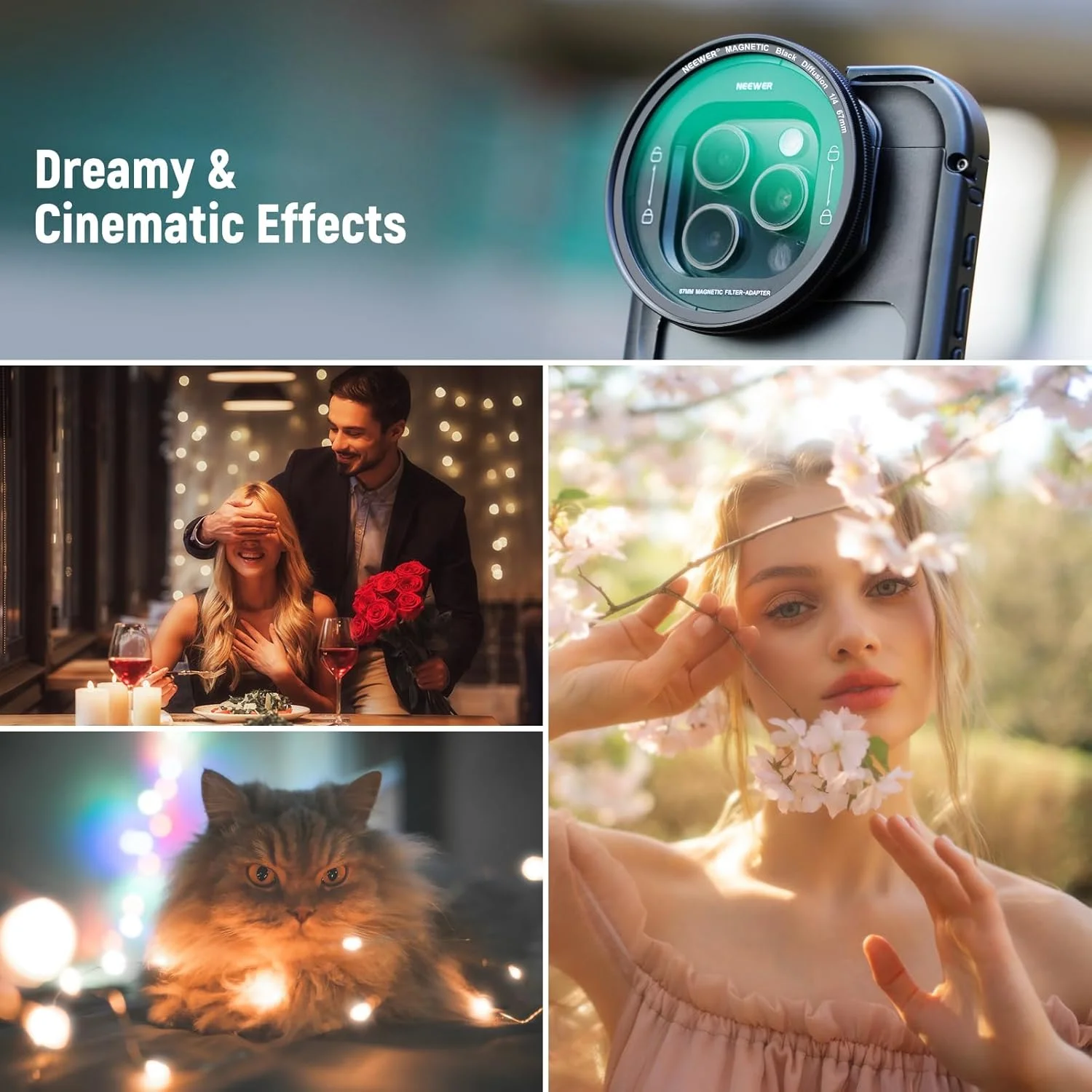 مجموعه فیلتر مه سیاه مغناطیسی 67 میلیمتری NEEWER 1/4، HD چندلایه با آداپتور صفحه پشتی فیلتر مغناطیسی، سازگار با قفس فیلمبرداری آیفون 16 پرو/16 پرو مکس (PA073/PA074) مجموعه فیلتر مه سیاه مغناطیسی 67 میلیمتری NEEWER 1/4، HD چندلایه با آداپتور صفحه پشتی فیلتر مغناطیسی، سازگار با قفس فیلمبرداری آیفون 16 پرو/16 پرو مکس (PA073/PA074)