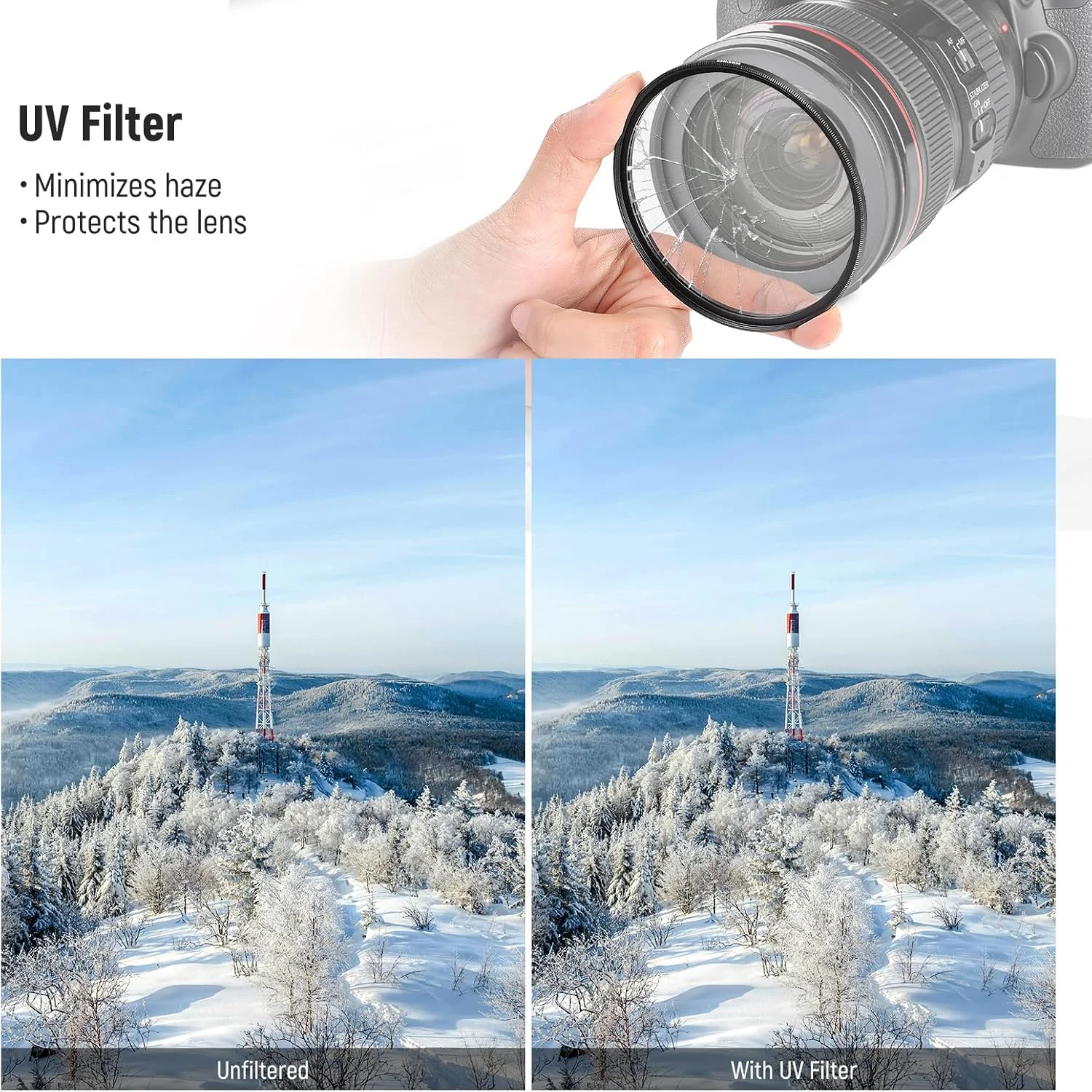 مجموعه فیلتر لنز NEEWER 58mm UV/CPL/ND، محافظت UV + فیلتر پلاریزه دایره ای + فیلتر خاکستری (ND8)، مجموعه فیلتر لنز دوربین با شیشه نوری چند لایه، قاب باریک و جعبه نگهداری مجموعه فیلتر لنز NEEWER 58mm UV/CPL/ND، محافظت UV + فیلتر پلاریزه دایره ای + فیلتر خاکستری (ND8)، مجموعه فیلتر لنز دوربین با شیشه نوری چند لایه، قاب باریک و جعبه نگهداری