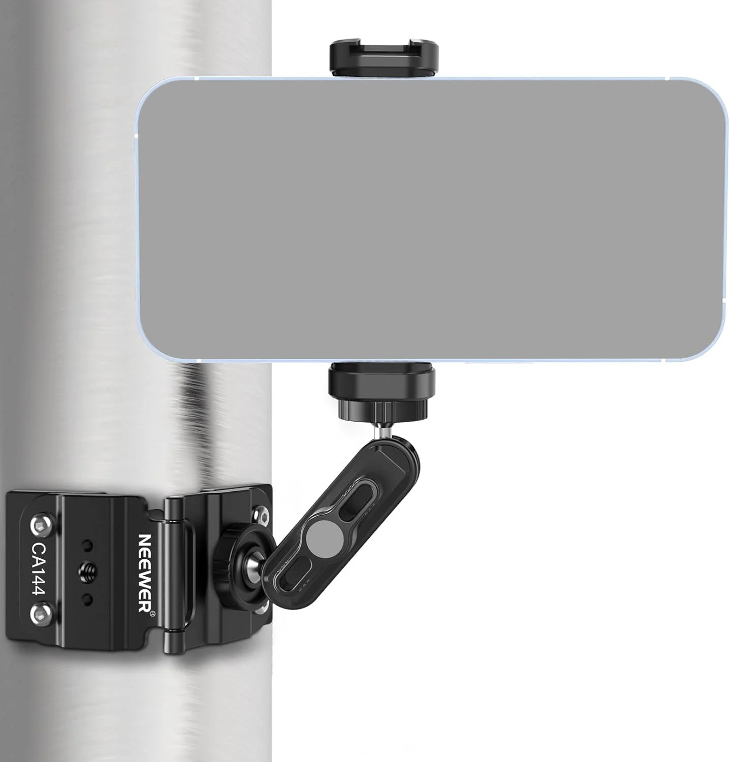 پایه مغناطیسی نرده NEEWER سازگار با Mevo Start Pocket Radar GoPro Insta360 DJI، کیت نصب دوگانه سازگار با برنامه GameChanger برای پخش زنده بیسبال، پایه فلزی دوربین، CA144