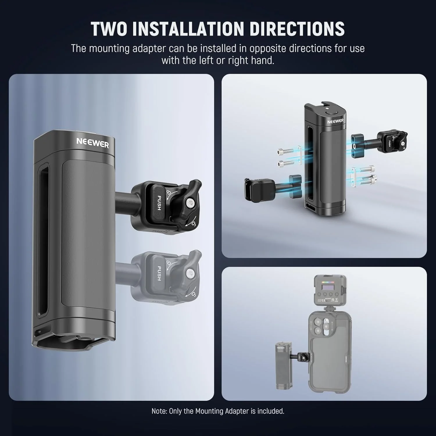 آداپتور نصب دسته جانبی با رهاسازی سریع نیور، گیره نگهدارنده تلفن همراه سازگار با CA022H CA023H CA067H CA068H CA069H PA005E PA028E و PA071 آداپتور نصب دسته جانبی با رهاسازی سریع نیور، گیره نگهدارنده تلفن همراه سازگار با CA022H CA023H CA067H CA068H CA069H PA005E PA028E و PA071