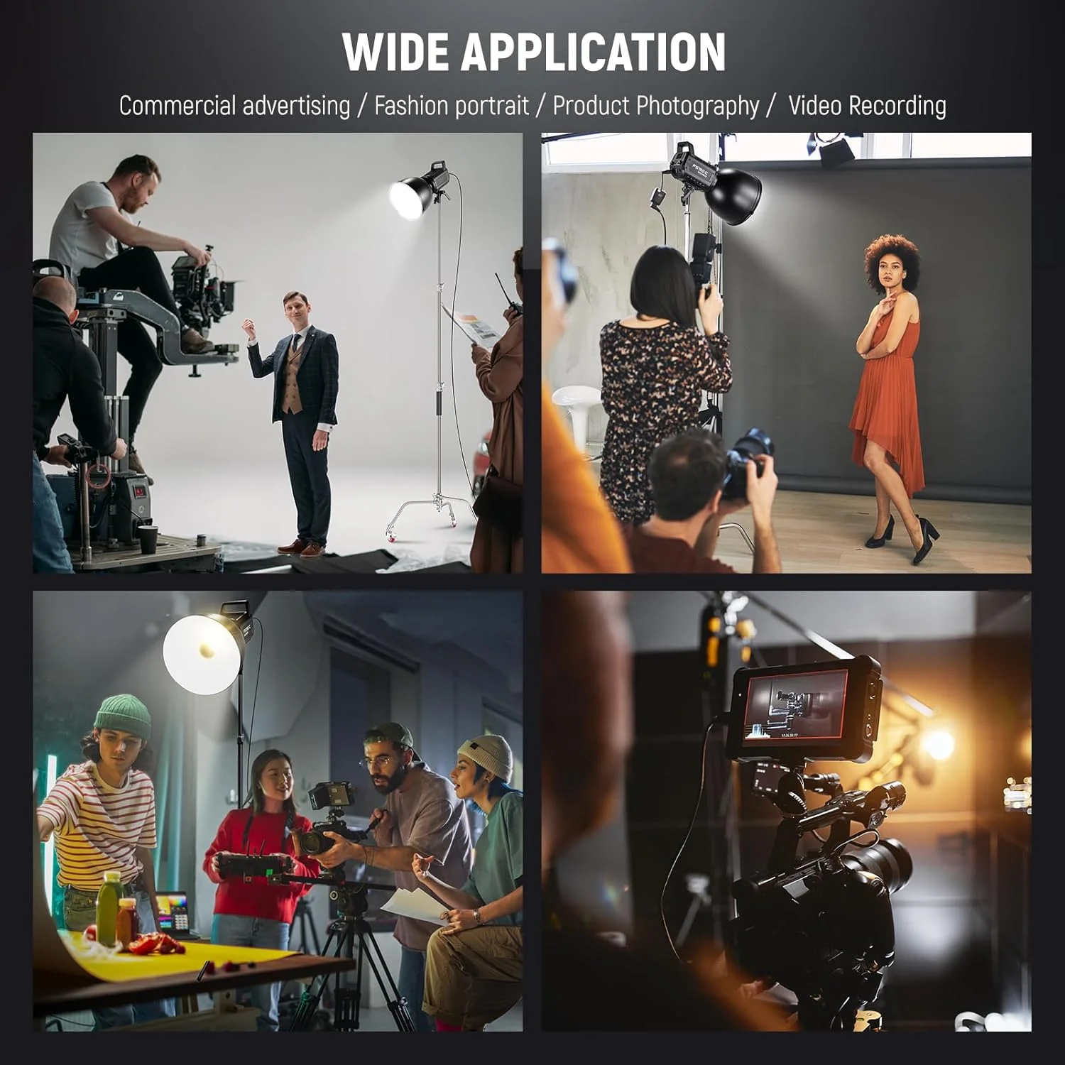 نورافکن متوسط 26.5 سانتی‌متری Neewer با مانت بوئنز، به همراه گرید شانه‌عسلی 15°/30° و پارچه نرم، سایه لامپ پخش‌کننده 45 درجه سازگار با فلاش استودیویی Godox مدل FR26