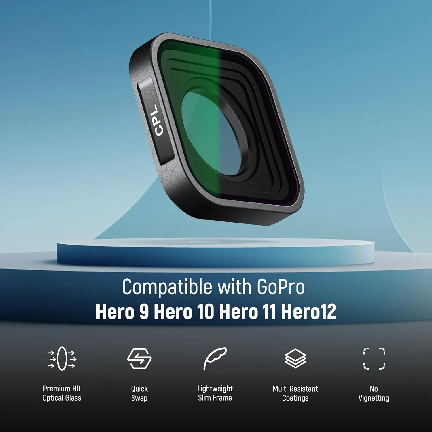 فیلتر CPL نیور سازگار با GoPro Hero 9/10/11/12/13، فیلتر پلاریزه، لوازم جانبی دوربین اکشن، بهبود رنگ و وضوح رنگ، آماده برای استفاده، کاهش تابش خیره کننده، بدون Vignetting FL-77 فیلتر CPL نیور سازگار با GoPro Hero 9/10/11/12/13، فیلتر پلاریزه، لوازم جانبی دوربین اکشن، بهبود رنگ و وضوح رنگ، آماده برای استفاده، کاهش تابش خیره کننده، بدون Vignetting FL-77