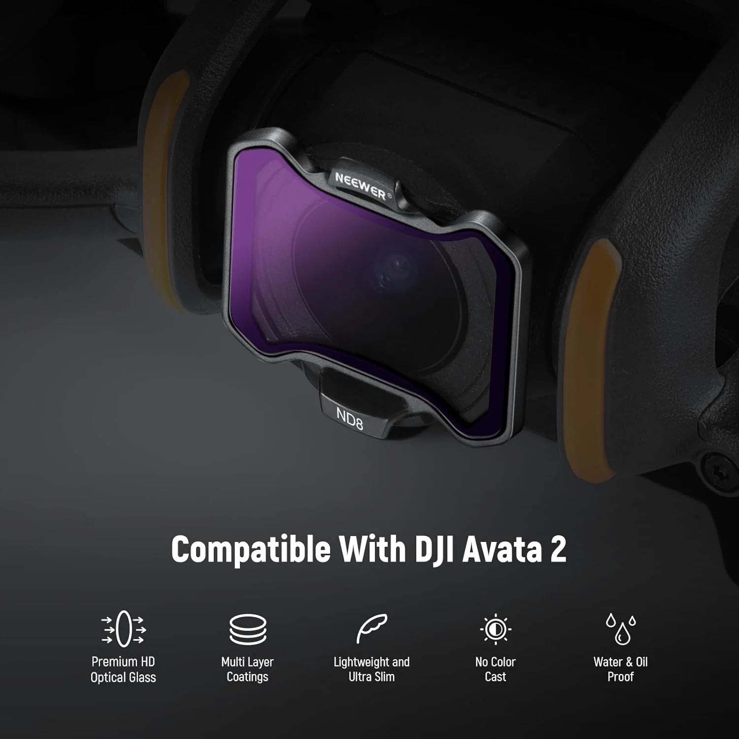 مجموعه فیلترهای کاهنده نور NEEWER، 4 عددی، سازگار با DJI Avata 2، شامل ND8/ND16/ND32/ND64، لوازم جانبی پهپاد، شیشه HD با پوشش دو طرفه، بدون تداخل با پوشش لنز مجموعه فیلترهای کاهنده نور NEEWER، 4 عددی، سازگار با DJI Avata 2، شامل ND8/ND16/ND32/ND64، لوازم جانبی پهپاد، شیشه HD با پوشش دو طرفه، بدون تداخل با پوشش لنز
