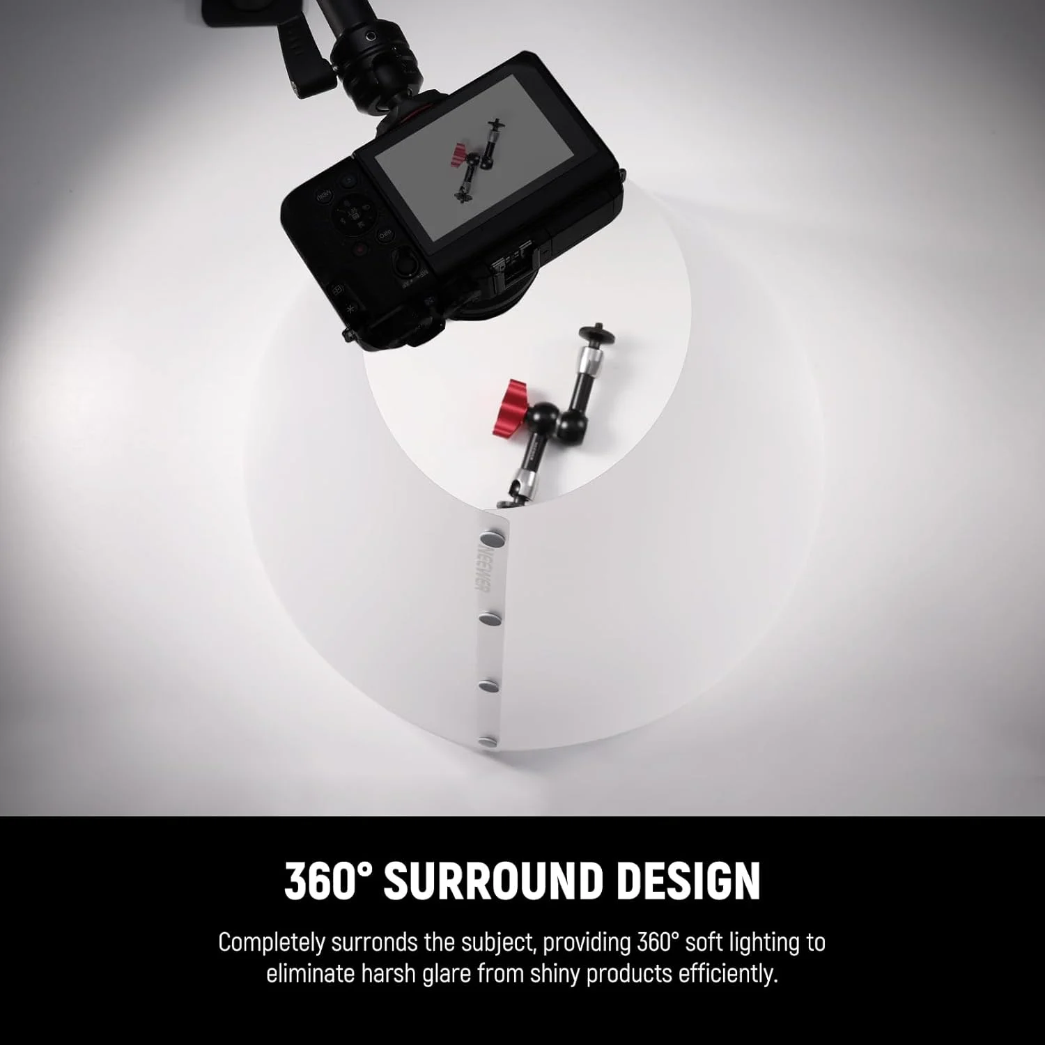 NEEWER بسته 3 عددی پخش کننده نور مخروطی برای عکاسی (14 اینچ/15 اینچ/20 اینچ)، پخش نور 360 درجه PC مخروطی برای عکاسی از اشیاء بازتابنده، جایگزین برای جعبه عکس عکاسی از محصول جواهرات، NK001