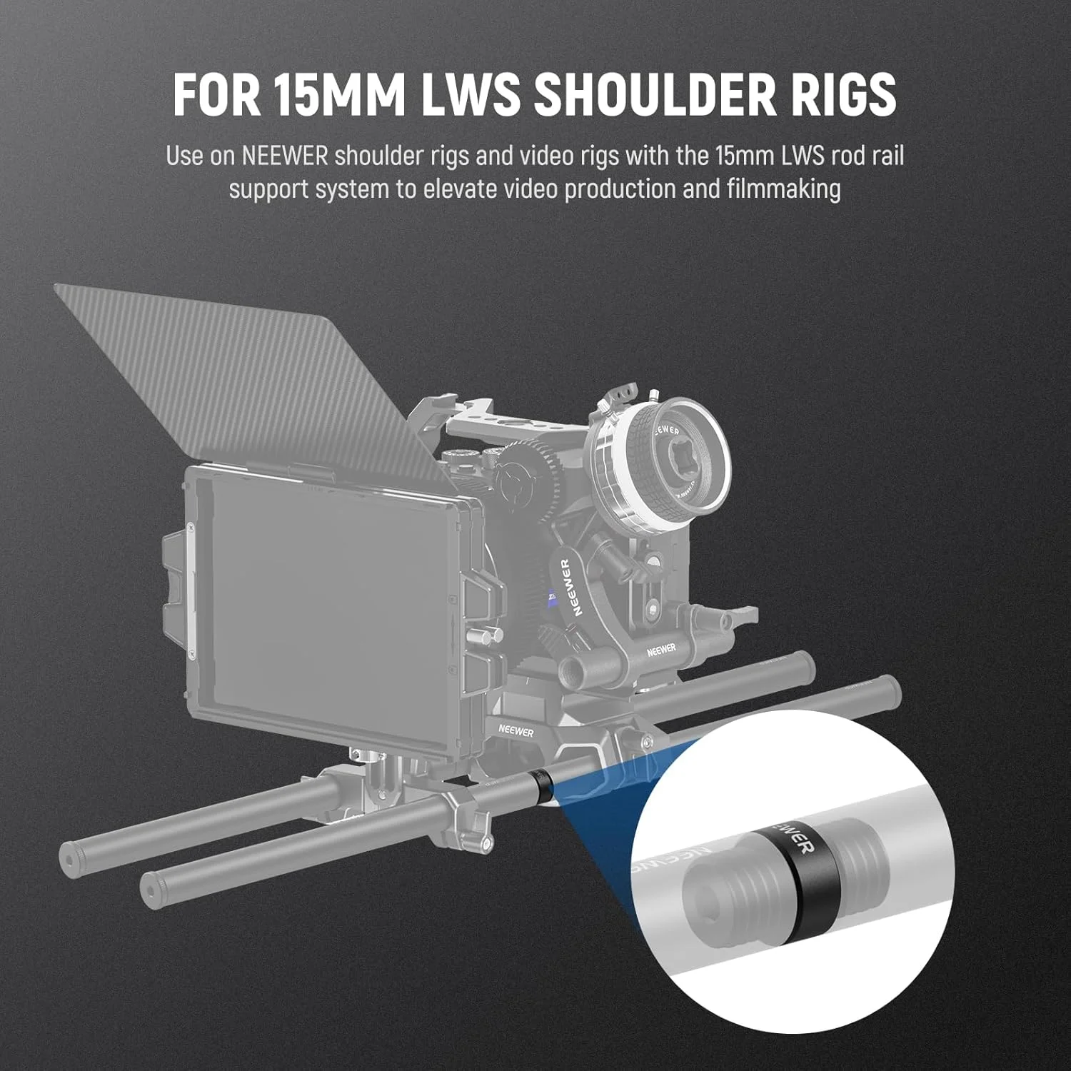 اتصال دهنده میله 15 میلی متری NEEWER، بسته 2 عددی، اتصال دهنده M12 x 1.5 برای پشتیبانی از میله توسعه 15 میلی متری روی پلتفرم شانه و پلتفرم ویدئویی، فقط برای میله های آلیاژ آلومینیوم 15 میلی متری NEEWER، SR020 اتصال دهنده میله 15 میلی متری NEEWER، بسته 2 عددی، اتصال دهنده M12 x 1.5 برای پشتیبانی از میله توسعه 15 میلی متری روی پلتفرم شانه و پلتفرم ویدئویی، فقط برای میله های آلیاژ آلومینیوم 15 میلی متری NEEWER، SR020