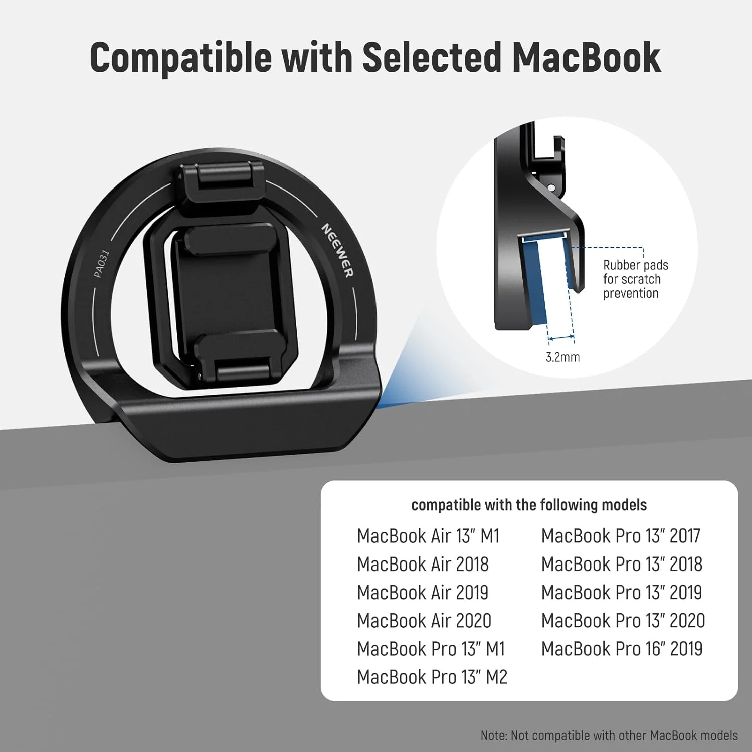 نگهدارنده تاشو دوربین NEEWER با کفشک سرد برای MagSafe آیفون 15 پرو مکس 14 13 12 مک بوک ایر 13 اینچ M1، مک بوک ایر 2018-2020، مک بوک پرو 13 اینچ M1/M2، مک بوک پرو 13 اینچ 2017-2020، PA031