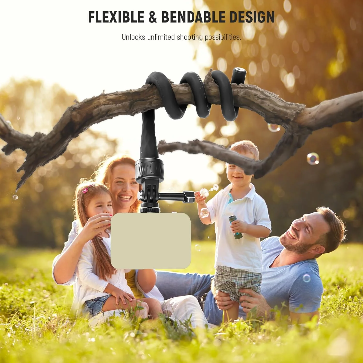 پایه انعطاف پذیر موبایل NEEWER با اتصال مغناطیسی سریع برای دوربین های اکشن سازگار با GoPro Insta360 DJI Action 4 iPhone، مونوپاد تاشو برای سبد خرید/باشگاه، GP-17