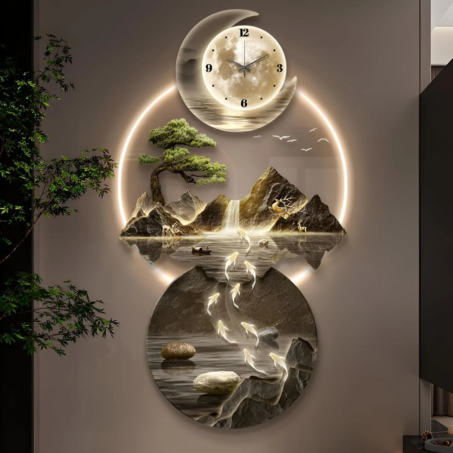 مجسمه های دیواری سه بعدی، ساعت آویز نقاشی، منبع تغذیه پلاگین، دکوراسیون دیوار خانه، تزئینات هنری دیوار، لامپ ال ای دی برای ورودی خانه، راهرو، اتاق خواب، کنترل از راه دور بی سیم (مدل B، 50 * 100 سانتی متر) (مدل A، 70 سانتی متر) مجسمه های دیواری سه بعدی، ساعت آویز نقاشی، منبع تغذیه پلاگین، دکوراسیون دیوار خانه، تزئینات هنری دیوار، لامپ ال ای دی برای ورودی خانه، راهرو، اتاق خواب، کنترل از راه دور بی سیم (مدل B، 50 * 100 سانتی متر) (مدل A، 70 سانتی متر)