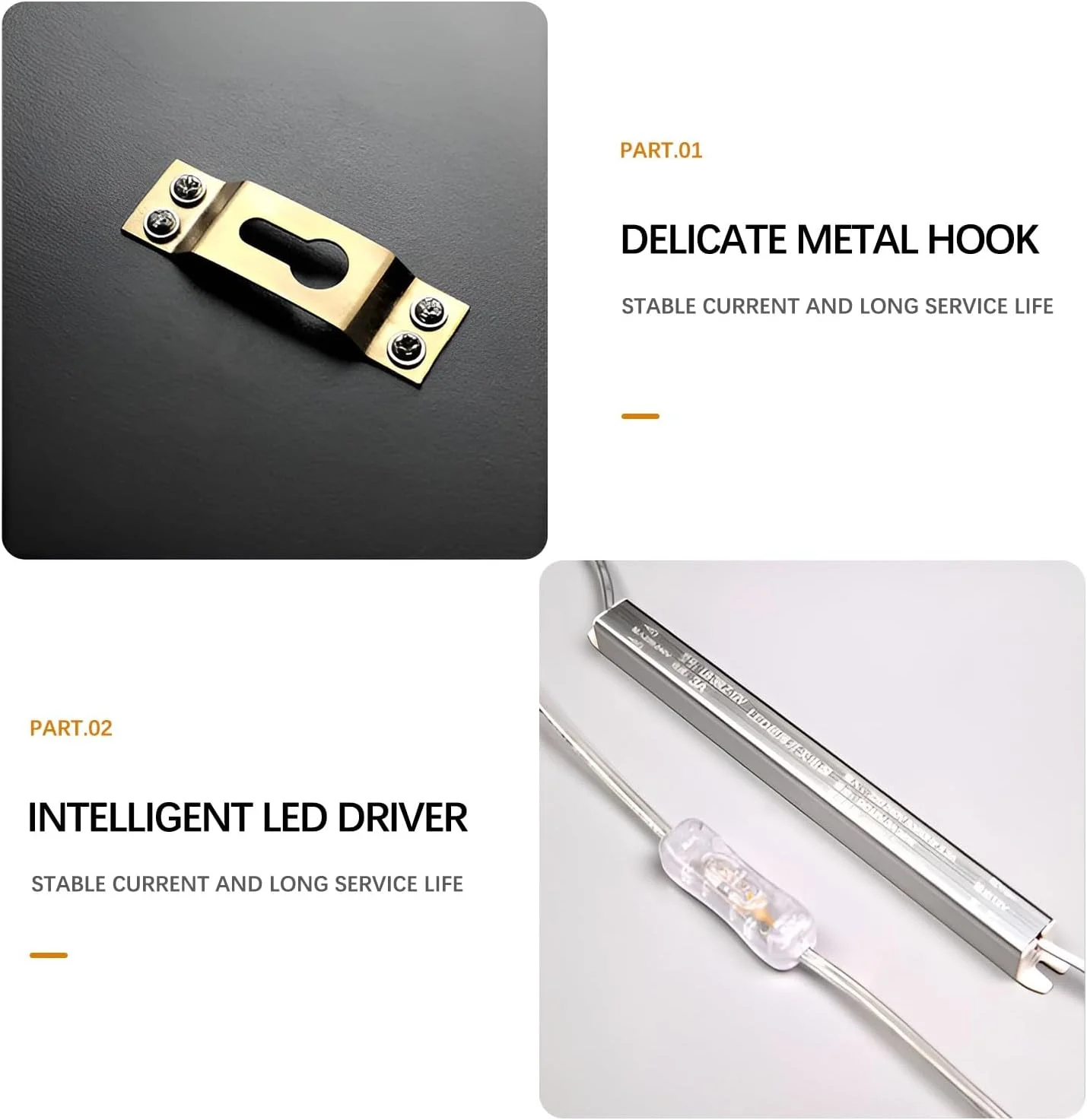 مجسمه های دیواری سه بعدی، ساعت آویز نقاشی، منبع تغذیه پلاگین، دکوراسیون دیوار خانه، تزئینات هنری دیوار، لامپ ال ای دی برای ورودی خانه، راهرو، اتاق خواب، کنترل از راه دور بی سیم (مدل B، 50 * 100 سانتی متر) (مدل A، 70 سانتی متر)