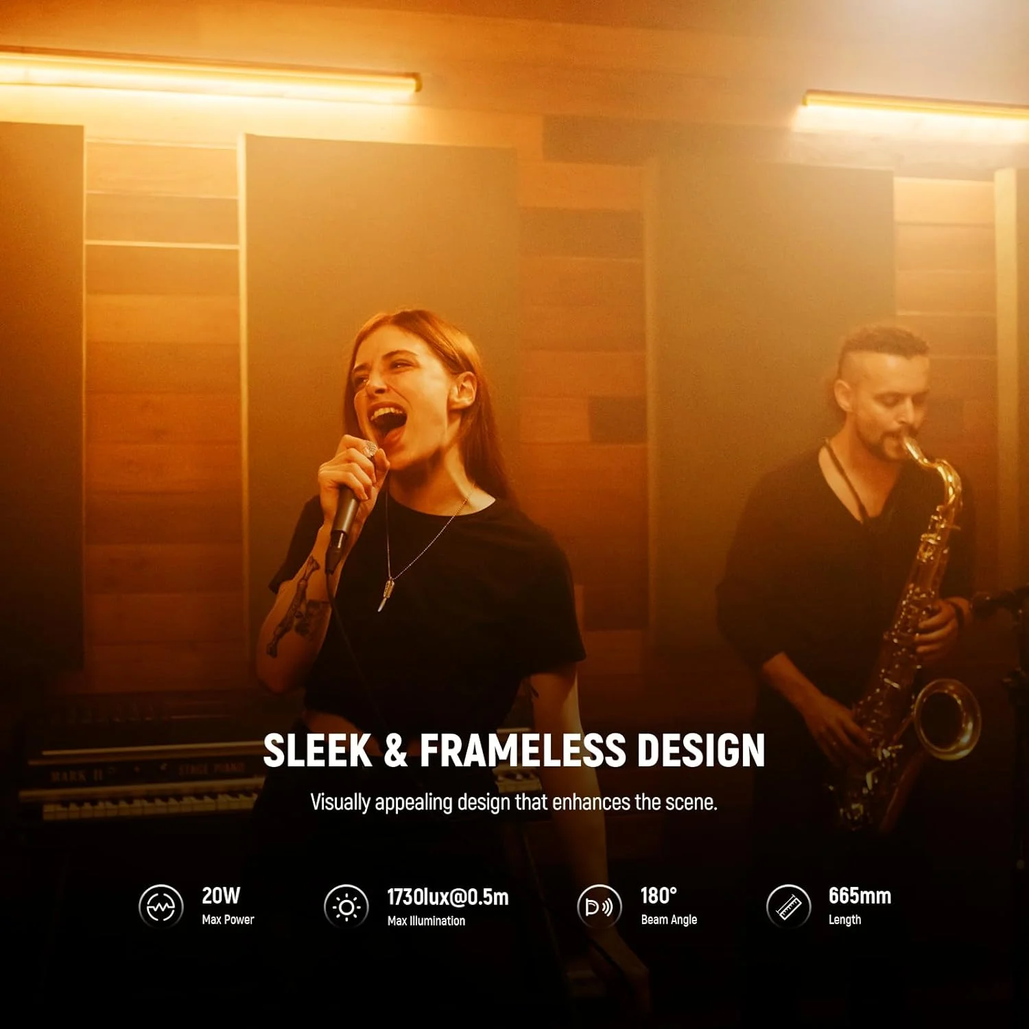 نور تیوب RGB مدل NEEWER TL60، نورپردازی ویدئویی LED تمام رنگی RGBWW 20 واتی، برای ضبط عکس و استریم استودیویی، کنترل از طریق اپلیکیشن/2.4G/DMX، 7 افکت پیکسلی، 18 صحنه، 2500-10000K، CRI97+، TLCI98+