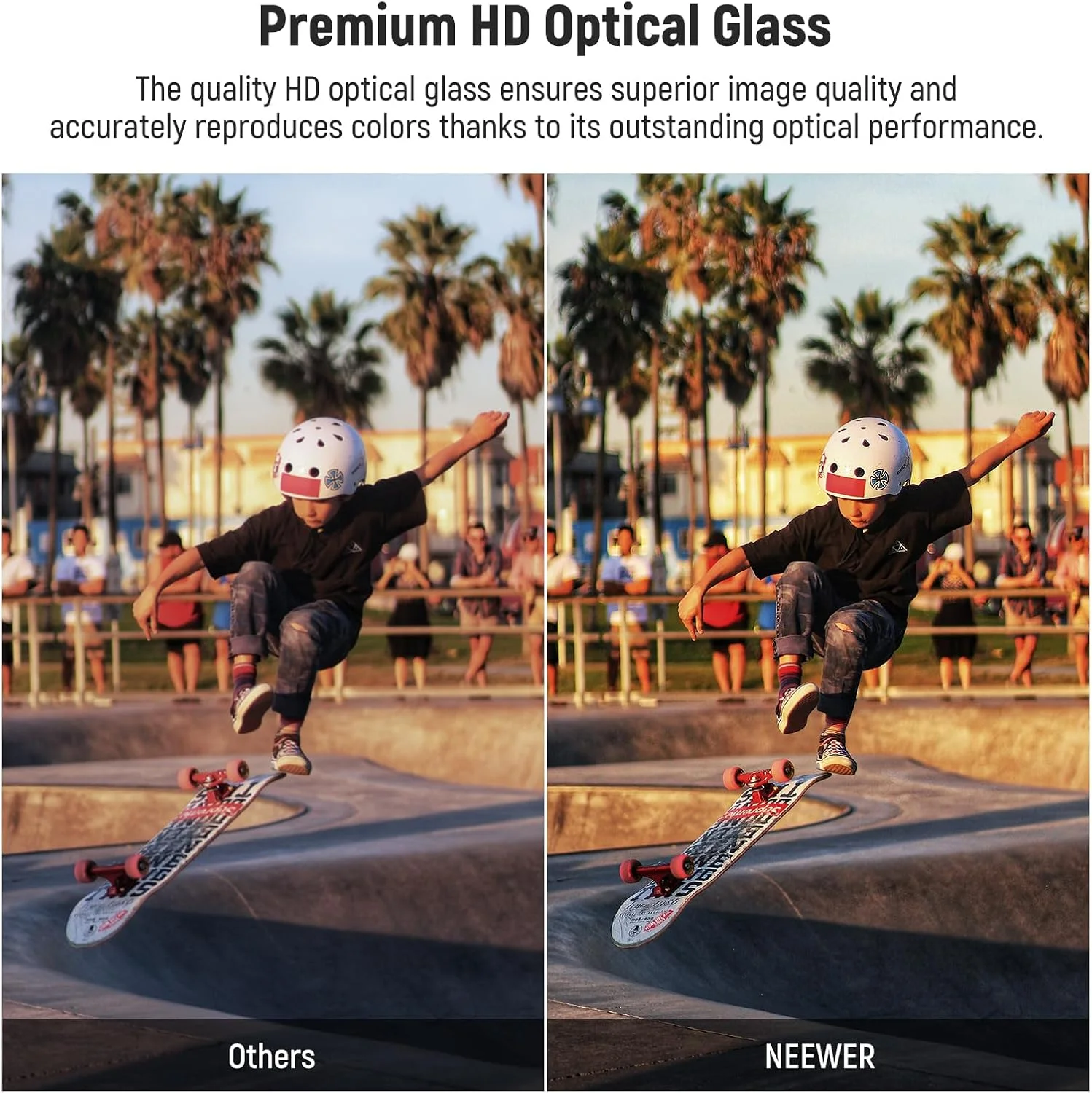 فیلتر UV مربعی 4 در 5.65 اینچ NEEWER، فیلتر محافظ فیلم با پوشش چندگانه سازگار با Tilta، سازگار با SmallRig و سایر جعبه های مات، قاب با ضخامت 4 میلی متر / شیشه نوری HD