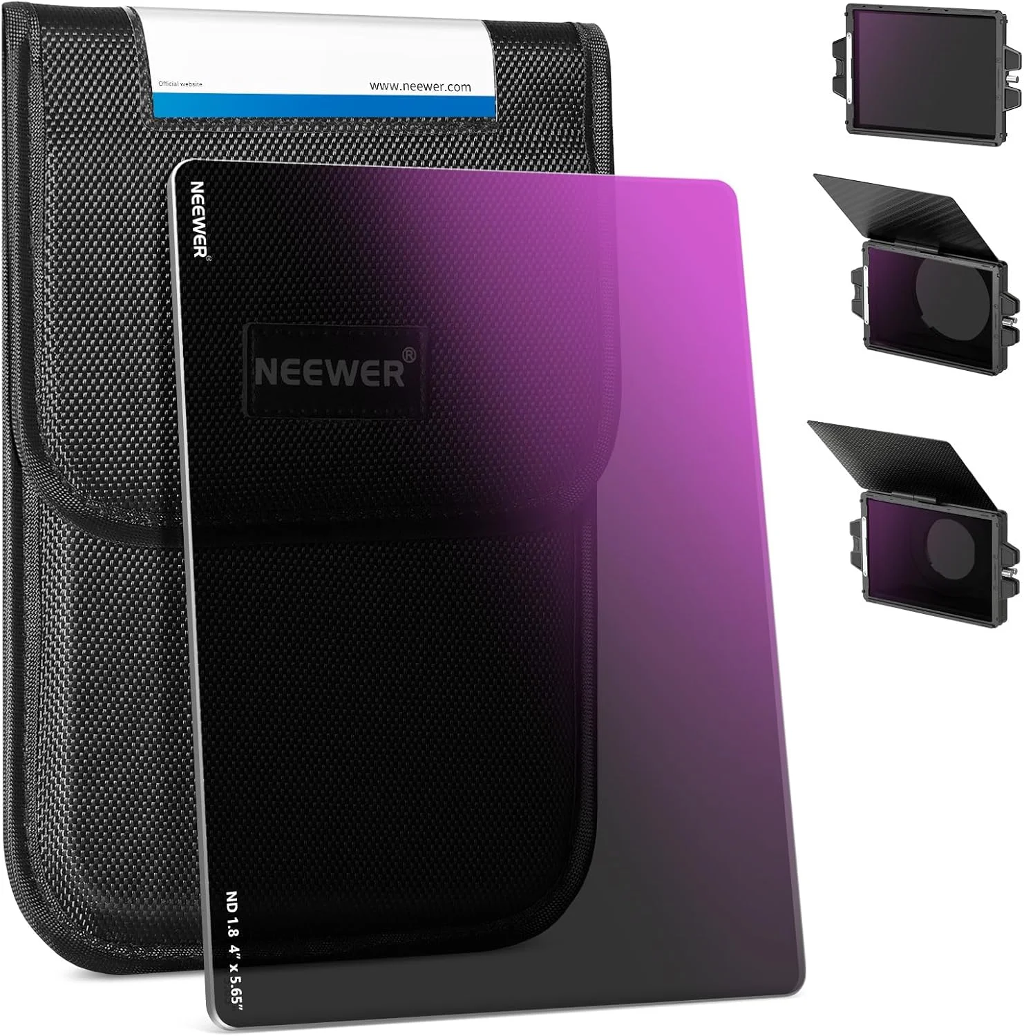 فیلتر کاهنده نور مربعی ND1.8 (6 استاپ) Neewer، فیلتر تراکم خنثی سینمایی 4"x5.65" سازگار با Tilta سازگار با جعبه مات SmallRig، شیشه نوری HD چند لایه باریک / 1.56% انتقال نور