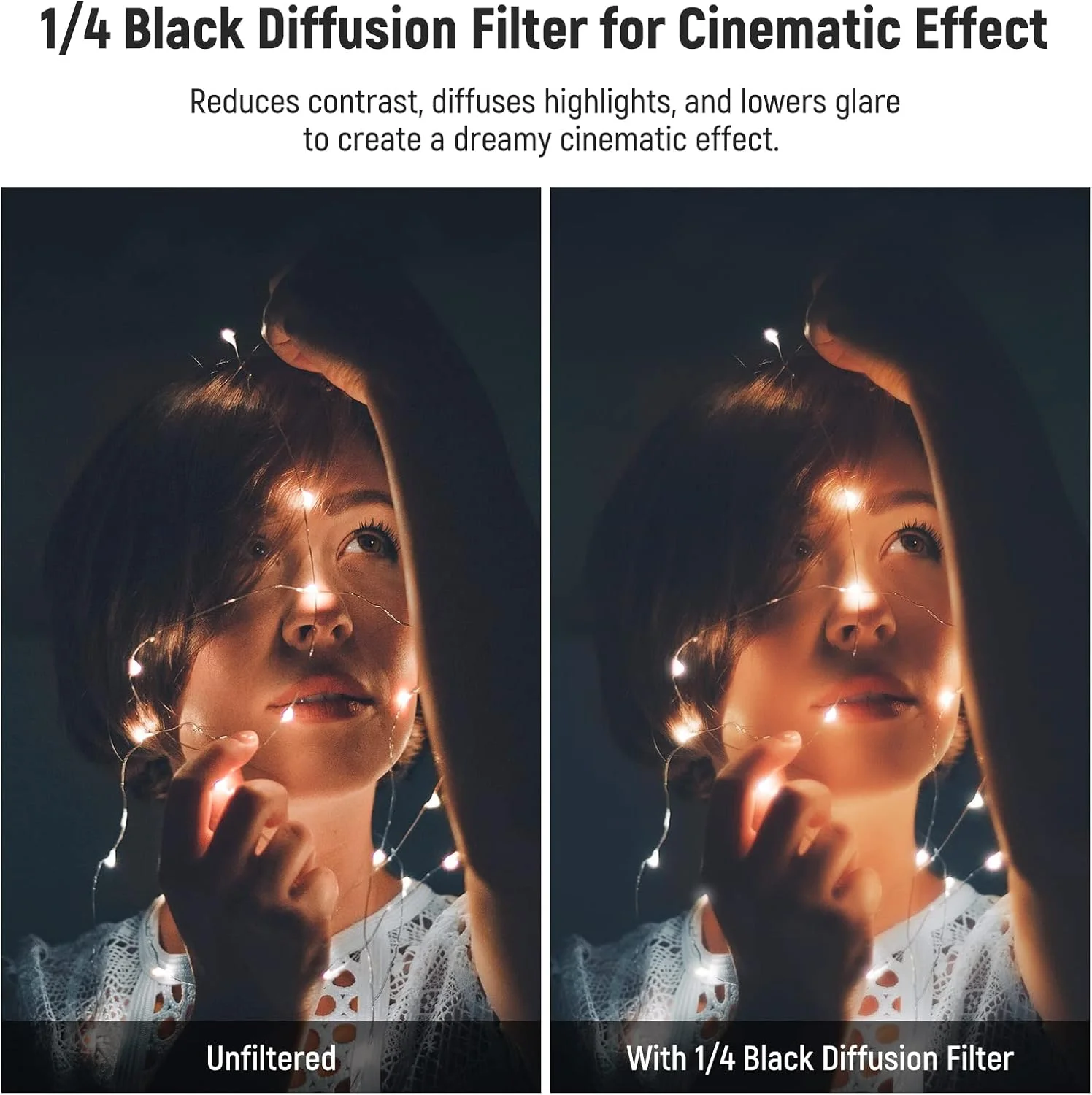 فیلتر مربعی سینمایی NEEWER 1/4 Black Diffusion Mist Dreamy Effect 4"x5.65" (مستطیلی) با شیشه اپتیکال HD سازگار با Tilta سازگار با SmallRig Matte Box برای عکاسی و فیلمبرداری سینمایی فیلتر مربعی سینمایی NEEWER 1/4 Black Diffusion Mist Dreamy Effect 4"x5.65" (مستطیلی) با شیشه اپتیکال HD سازگار با Tilta سازگار با SmallRig Matte Box برای عکاسی و فیلمبرداری سینمایی