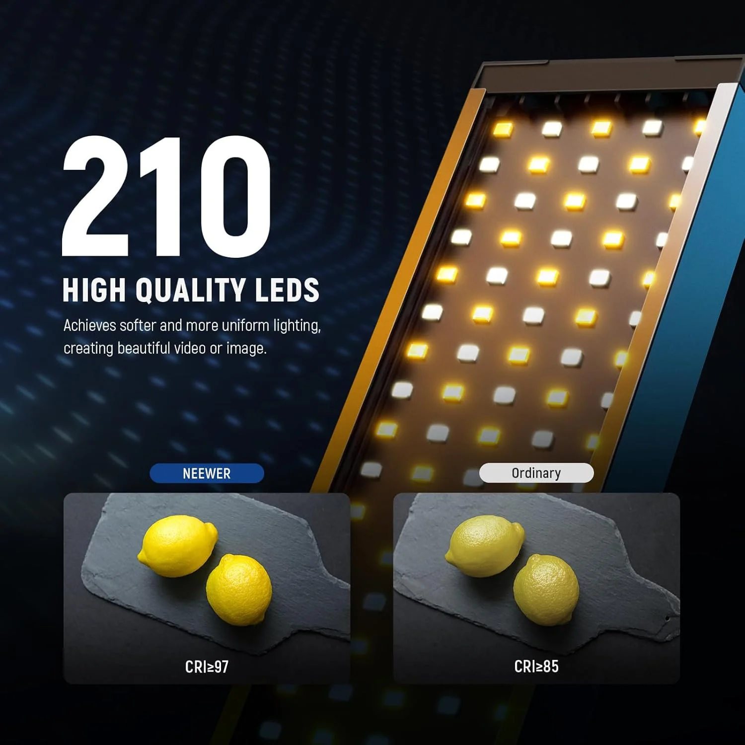 کیت نور ویدئویی LED ارتقا یافته NEEWER به همراه ریموت 2.4G، بسته 2 عددی نورپردازی ویدئویی دستی قابل تنظیم 3200K~5600K CRI97+ به همراه پایه/فیلتر/کیف برای ضبط ویدئوهای یوتیوب، عکاسی، بازی، BH20B مشکی