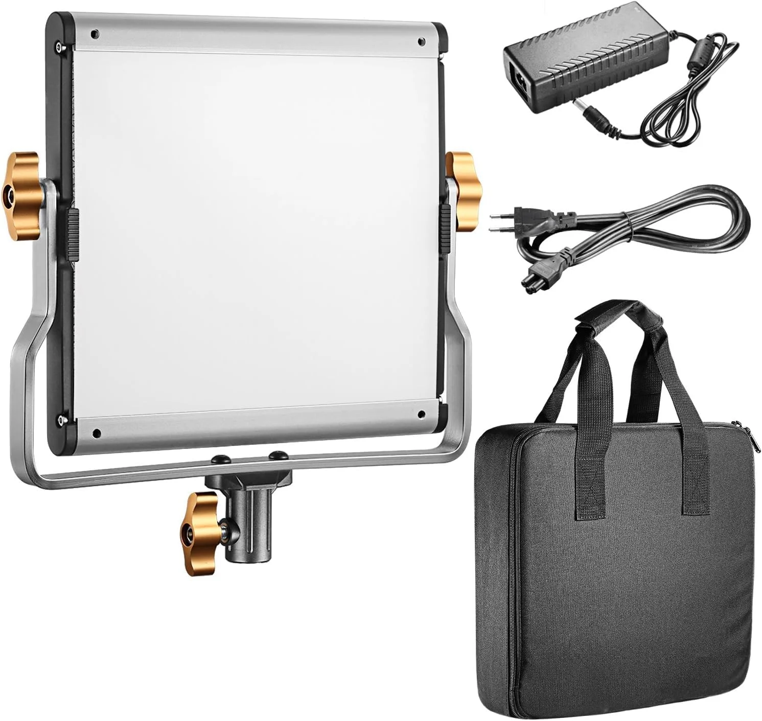 نور ویدئویی LED نیوئر با پایه U برای استودیو یوتیوب، 480 مهره LED، 3200-5600K، منبع تغذیه AC/DC، سفید و زرد، نور کلیدی دوربین نور ویدئویی LED نیوئر با پایه U برای استودیو یوتیوب، 480 مهره LED، 3200-5600K، منبع تغذیه AC/DC، سفید و زرد، نور کلیدی دوربین