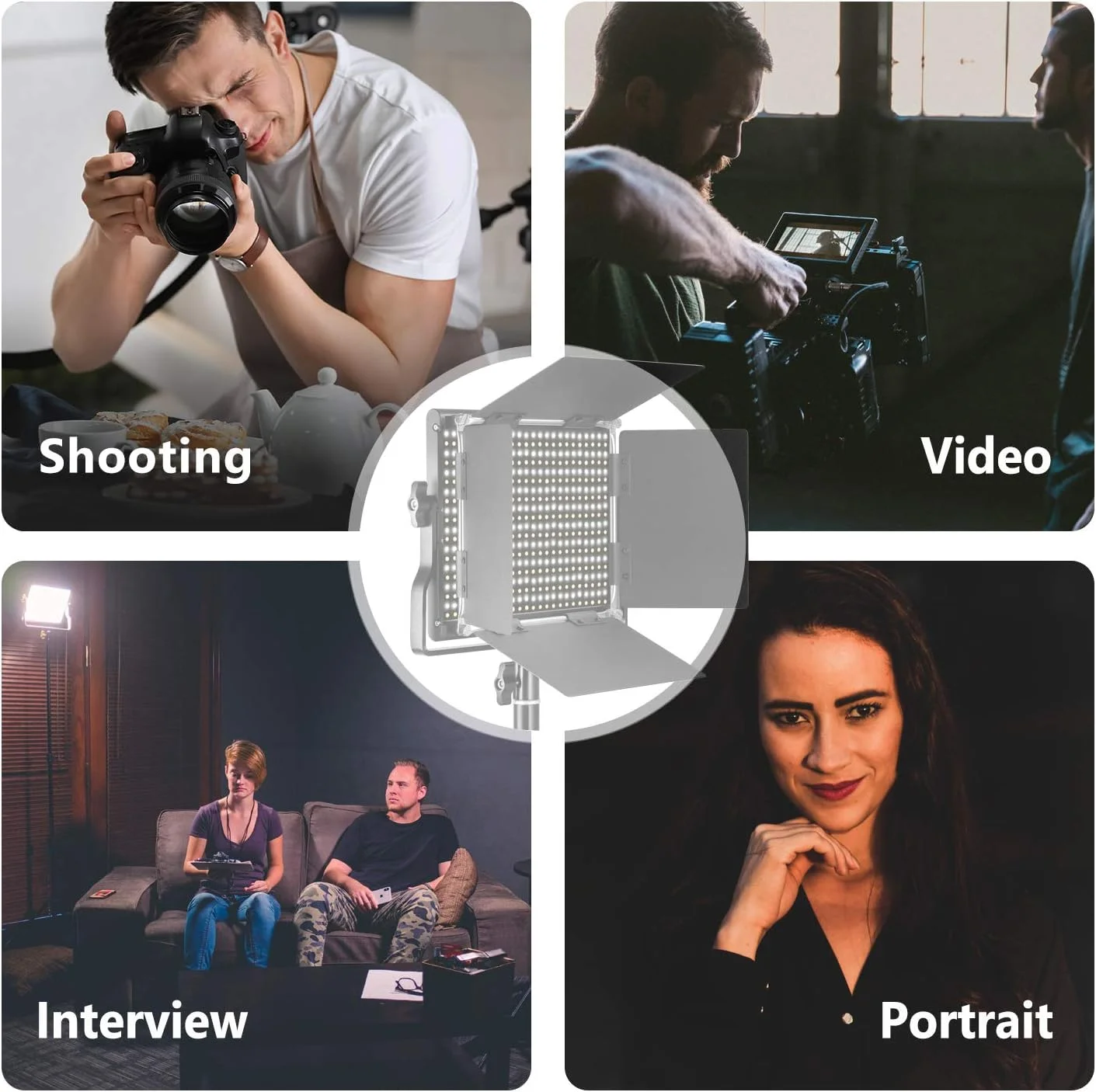 نور ویدئویی LED دو رنگ قابل تنظیم Neewer با براکت U، مناسب استودیو، یوتیوب، نورپردازی عکاسی و فیلمبرداری در فضای باز، بدنه فلزی بادوام، 480 مهره LED، 3200-5600K، CRI 96+ نور ویدئویی LED دو رنگ قابل تنظیم Neewer با براکت U، مناسب استودیو، یوتیوب، نورپردازی عکاسی و فیلمبرداری در فضای باز، بدنه فلزی بادوام، 480 مهره LED، 3200-5600K، CRI 96+