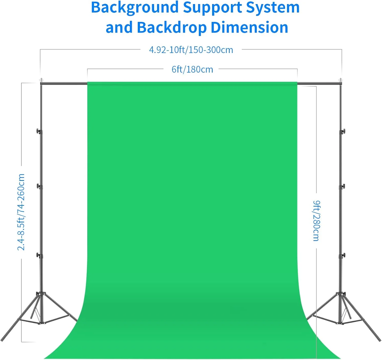 مجموعه استودیوی عکس NEEWER با پس زمینه عکاسی: سیستم پس زمینه 2.6 متر در 3 متر، صفحه نمایش LED معادل 800 وات 5700K و سافت باکس، نور استودیویی با پس زمینه های سبز برای محصول پرتره مجموعه استودیوی عکس NEEWER با پس زمینه عکاسی: سیستم پس زمینه 2.6 متر در 3 متر، صفحه نمایش LED معادل 800 وات 5700K و سافت باکس، نور استودیویی با پس زمینه های سبز برای محصول پرتره
