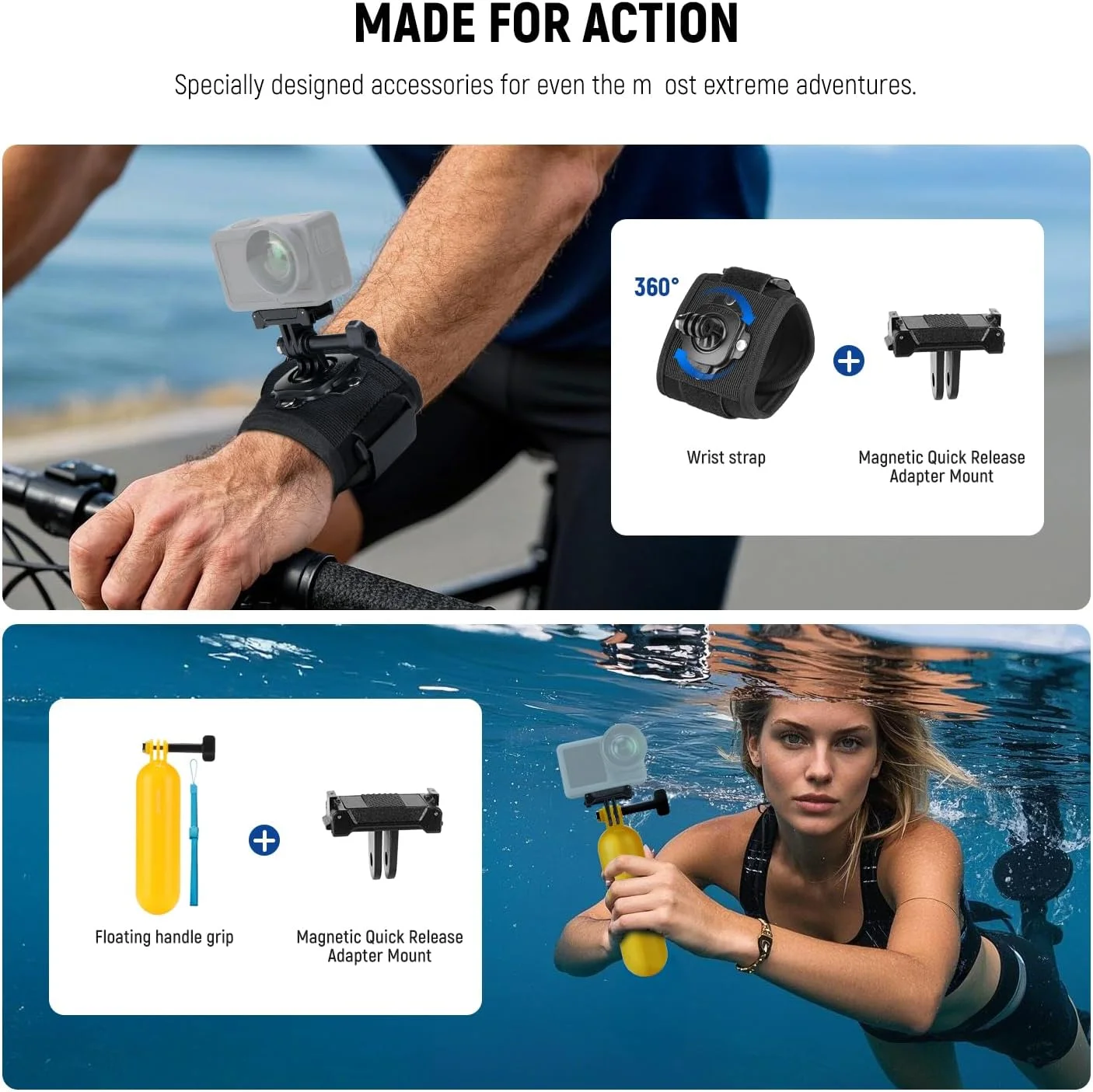 کیت لوازم جانبی دوربین اکشن 35 در 1 حرفه ای NEEWER سازگار با DJI Osmo Action 5 Pro 4 3 GoPro، آداپتور سریع برای غواصی، پیاده روی، موتور سیکلت، ATV، اسکی، موج سواری، ولاگ، GP-51 کیت لوازم جانبی دوربین اکشن 35 در 1 حرفه ای NEEWER سازگار با DJI Osmo Action 5 Pro 4 3 GoPro، آداپتور سریع برای غواصی، پیاده روی، موتور سیکلت، ATV، اسکی، موج سواری، ولاگ، GP-51