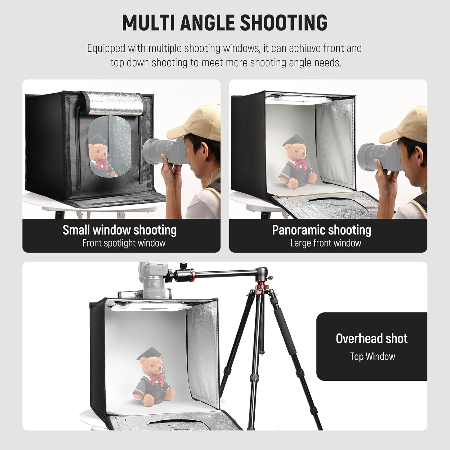 جعبه نور استودیویی عکس NEEWER ارتقا یافته، چادر عکاسی بدون تابش خیره کننده 60x60 سانتی متر با 4 پس زمینه رنگی، 160 LED با دمای رنگ 5600K CRI97+/TLCI98+، چادر نور تاشو رومیزی قابل تنظیم برای جواهرات و لوازم الکترونیکی، LP60 جعبه نور استودیویی عکس NEEWER ارتقا یافته، چادر عکاسی بدون تابش خیره کننده 60x60 سانتی متر با 4 پس زمینه رنگی، 160 LED با دمای رنگ 5600K CRI97+/TLCI98+، چادر نور تاشو رومیزی قابل تنظیم برای جواهرات و لوازم الکترونیکی، LP60