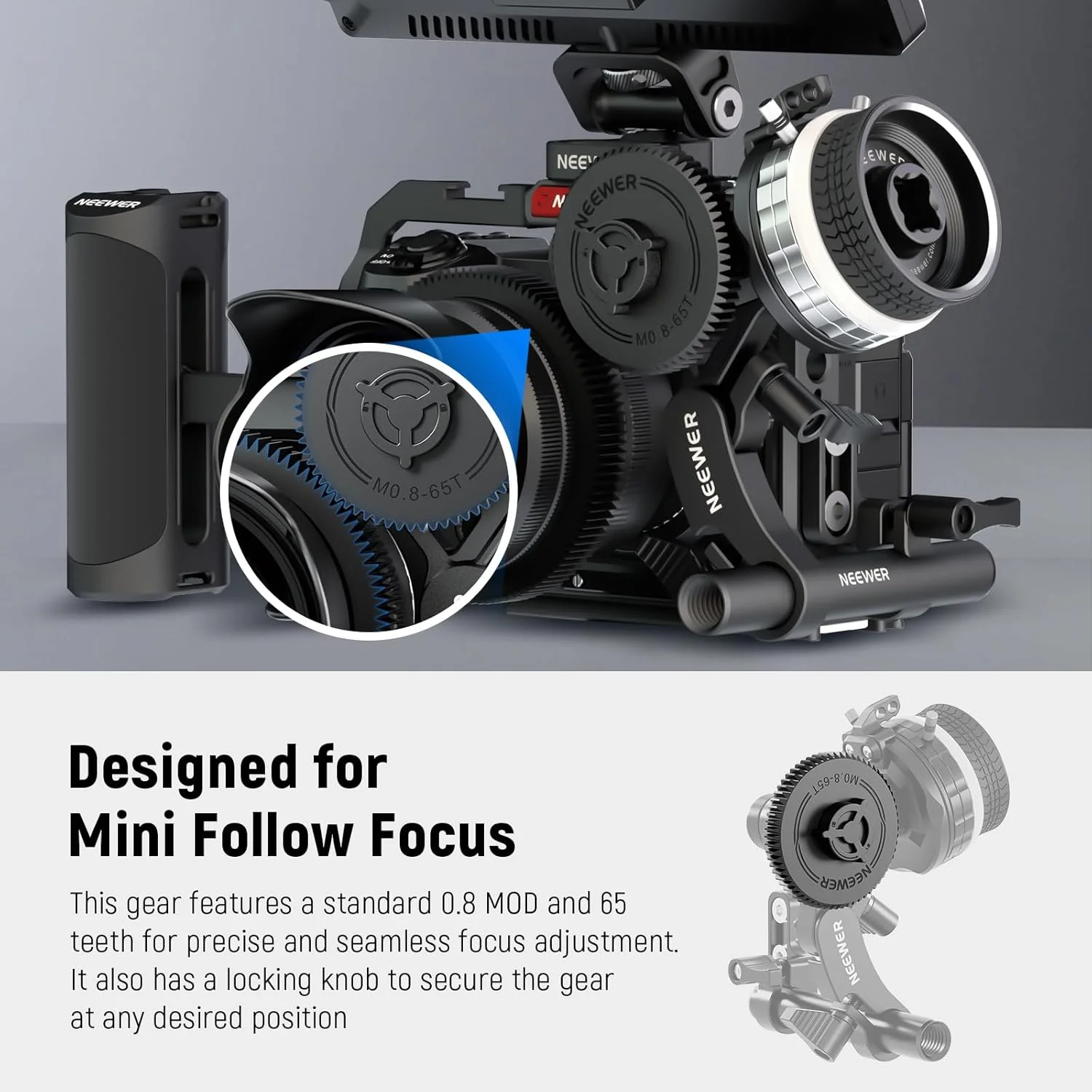 چرخ دنده NEEWER M0.8-65T برای فالو فوکوس، استاندارد 0.8 MOD و 65 دندانه سازگار با فالو فوکوس SmallRig و فالو فوکوس مینی NEEWER، PG007 چرخ دنده NEEWER M0.8-65T برای فالو فوکوس، استاندارد 0.8 MOD و 65 دندانه سازگار با فالو فوکوس SmallRig و فالو فوکوس مینی NEEWER، PG007