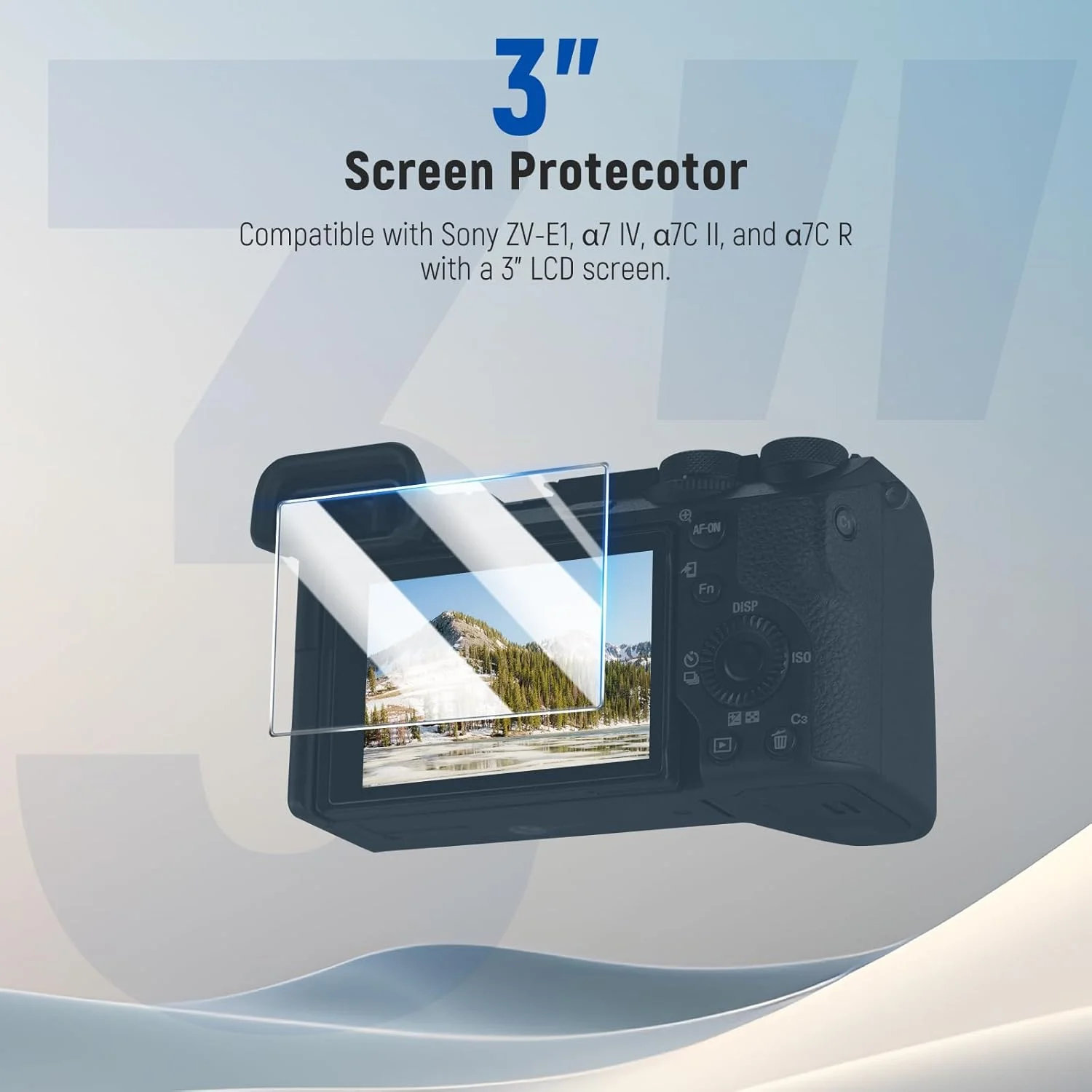 محافظ صفحه نمایش 3 اینچی دوربین نیور، شیشه حرارت دیده فوق العاده نازک با سختی 8H، انتقال نور 96٪، مقاوم در برابر خراش و اثر انگشت، سازگار با Sony ZV-E1, α7 IV, α7C II, α7C R, CA127 محافظ صفحه نمایش 3 اینچی دوربین نیور، شیشه حرارت دیده فوق العاده نازک با سختی 8H، انتقال نور 96٪، مقاوم در برابر خراش و اثر انگشت، سازگار با Sony ZV-E1, α7 IV, α7C II, α7C R, CA127
