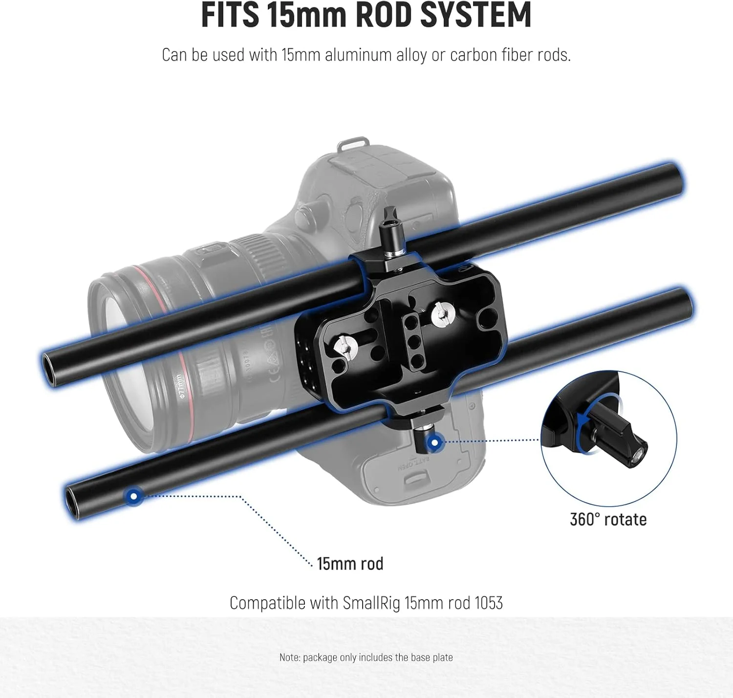 پایه دوربین NEEWER با گیره ریل دوگانه، صفحه پایه 15 میلیمتری LWS برای قفس دوربین، سه پایه، ریگ شانهای با رزوه های 1/4 و 3/8 اینچ، سازگار با قفس SmallRig Sony A7 Canon R6 BMPCC 6K Pro، SR001 پایه دوربین NEEWER با گیره ریل دوگانه، صفحه پایه 15 میلیمتری LWS برای قفس دوربین، سه پایه، ریگ شانهای با رزوه های 1/4 و 3/8 اینچ، سازگار با قفس SmallRig Sony A7 Canon R6 BMPCC 6K Pro، SR001