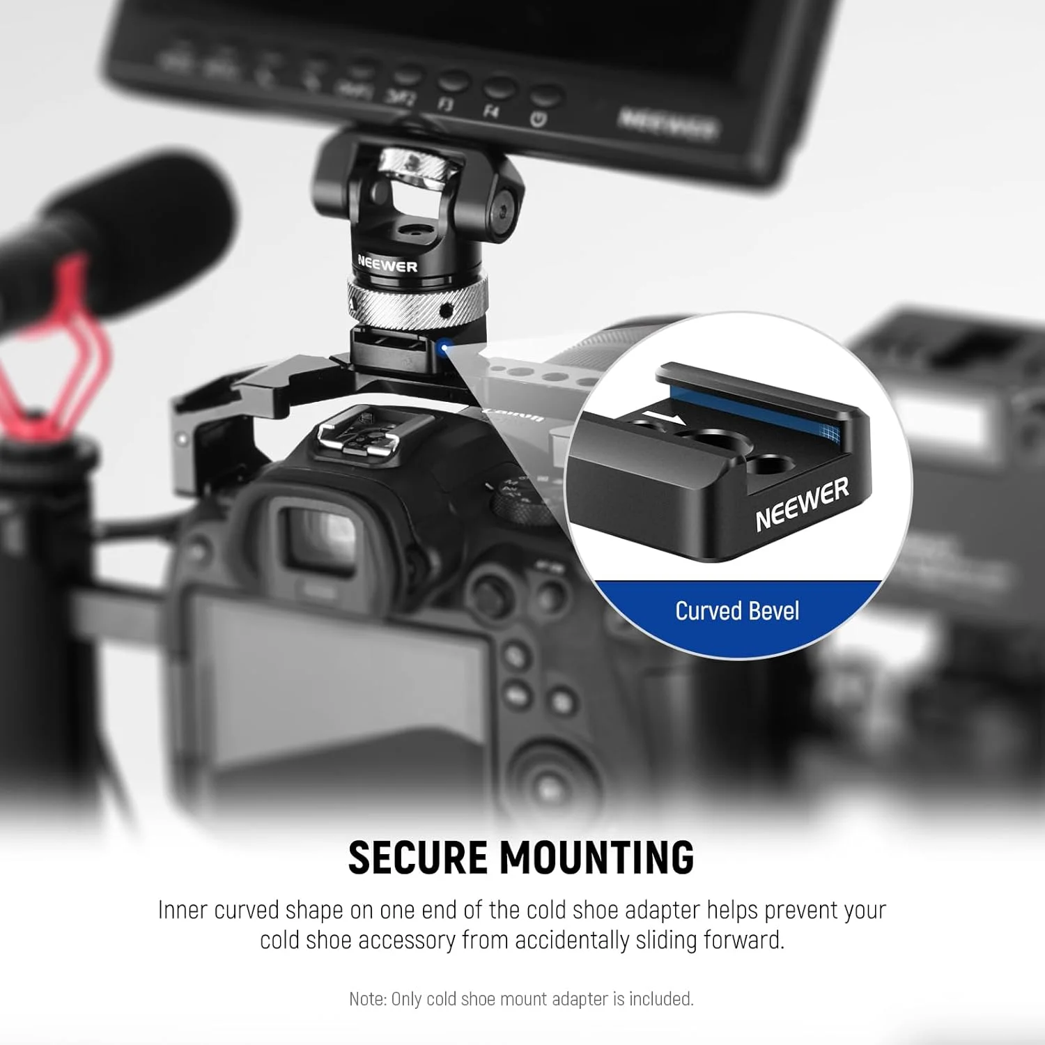 آداپتورهای مانت کفشک سرد NEEWER بسته 3 عددی، مانت کفشک سرد با رزوه 1/4 اینچی سازگار با قفس دوربین DSLR SmallRig، میکروفون، چراغ LED، مانیتور و موارد دیگر، ST26