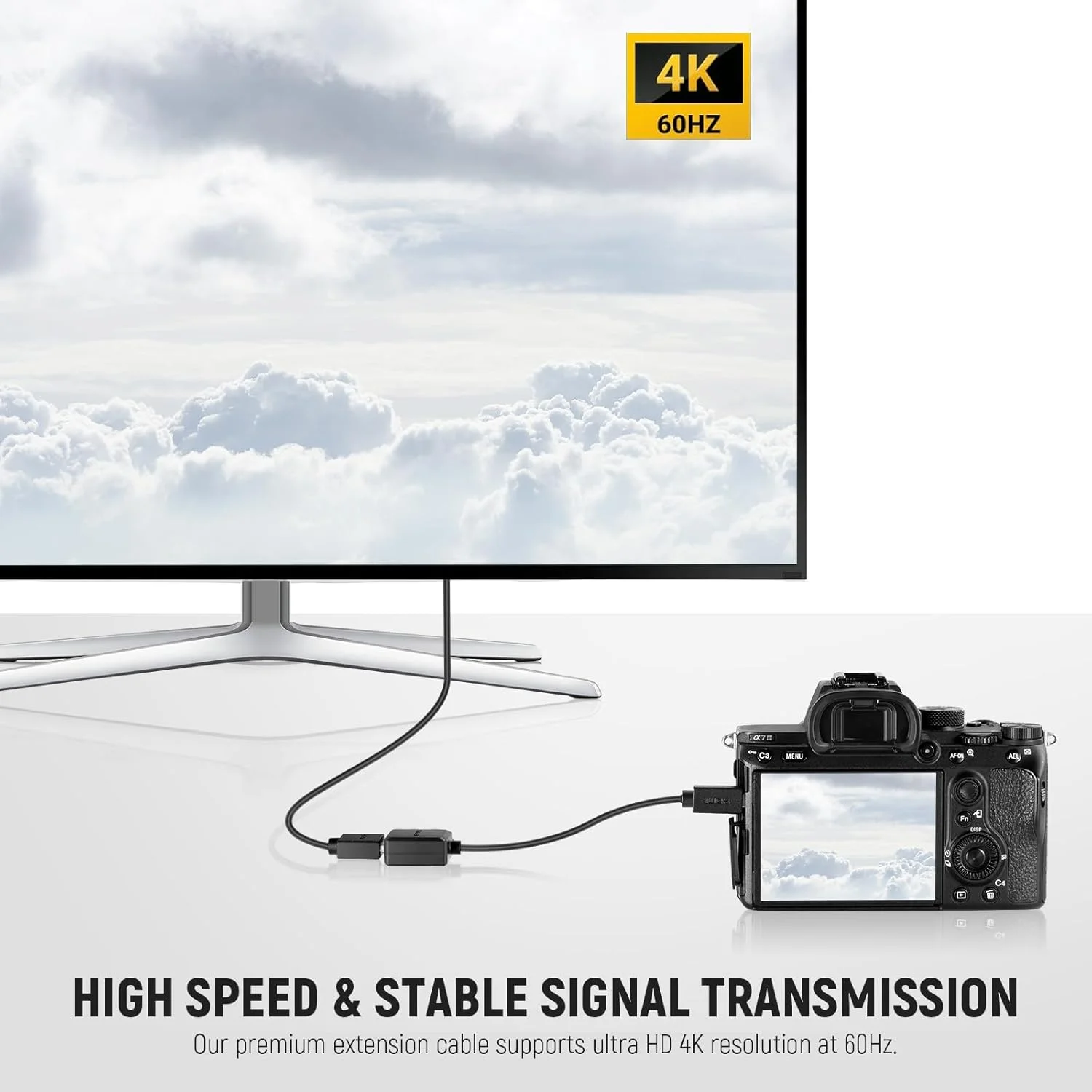 کابل تبدیل میکرو HDMI به HDMI نیوور 4K/60Hz، تبدیل D به A، کابل میکرو نری به HDMI مادگی به همراه دو پیچ 1/4 اینچی، سازگار با Sony A7R IV A7C ZV-1 ZV-E10 Canon M50 M50 II Fujifilm X-T2 X-T3-302 کابل تبدیل میکرو HDMI به HDMI نیوور 4K/60Hz، تبدیل D به A، کابل میکرو نری به HDMI مادگی به همراه دو پیچ 1/4 اینچی، سازگار با Sony A7R IV A7C ZV-1 ZV-E10 Canon M50 M50 II Fujifilm X-T2 X-T3-302
