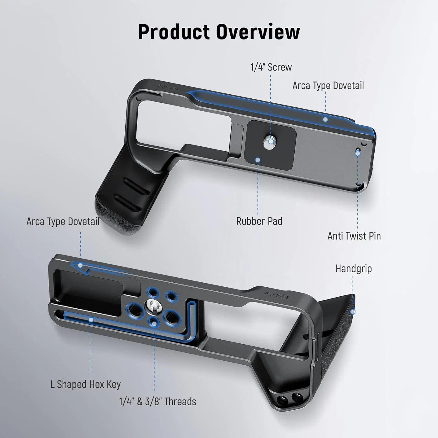 نگهدارنده دستی L شکل NEEWER X-T5 سازگار با فوجی فیلم، صفحه فلزی L با دستگیره سیلیکونی، دکمه شاتر، پیچ ضد چرخش 1/4 اینچی، رزوه های 3/8 اینچی و 1/4 اینچی، پایه Arca سازگار با لوازم جانبی SmallRig، CA014G نگهدارنده دستی L شکل NEEWER X-T5 سازگار با فوجی فیلم، صفحه فلزی L با دستگیره سیلیکونی، دکمه شاتر، پیچ ضد چرخش 1/4 اینچی، رزوه های 3/8 اینچی و 1/4 اینچی، پایه Arca سازگار با لوازم جانبی SmallRig، CA014G