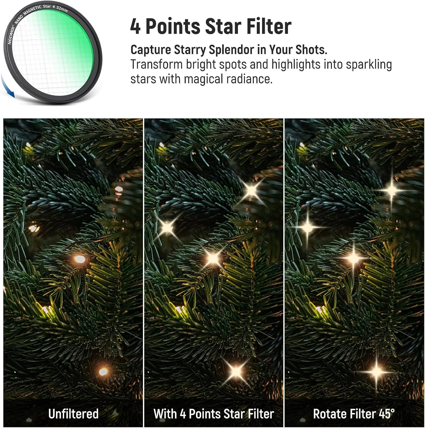 فیلتر مغناطیسی 52 میلیمتری NEEWER با حلقه آداپتور/ ستاره 4 پر/ CPL رنگ واقعی/ پخش کننده سیاه 1/4 سازگار با قفس SmallRig با مانت لنز M برای سری آیفون 14 13 12 فیلتر مغناطیسی 52 میلیمتری NEEWER با حلقه آداپتور/ ستاره 4 پر/ CPL رنگ واقعی/ پخش کننده سیاه 1/4 سازگار با قفس SmallRig با مانت لنز M برای سری آیفون 14 13 12