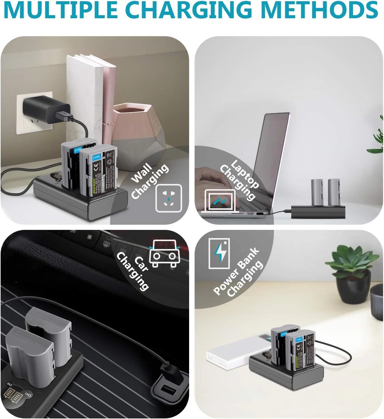 باتری جایگزین 2100 میلی آمپر ساعتی Neewer برای Nikon EN-EL3e به همراه شارژر USB دوتایی با صفحه نمایش LCD سازگار با Nikon D50 D70 D70s D80 D90 D100 D200 D300 D300s D700 باتری جایگزین 2100 میلی آمپر ساعتی Neewer برای Nikon EN-EL3e به همراه شارژر USB دوتایی با صفحه نمایش LCD سازگار با Nikon D50 D70 D70s D80 D90 D100 D200 D300 D300s D700