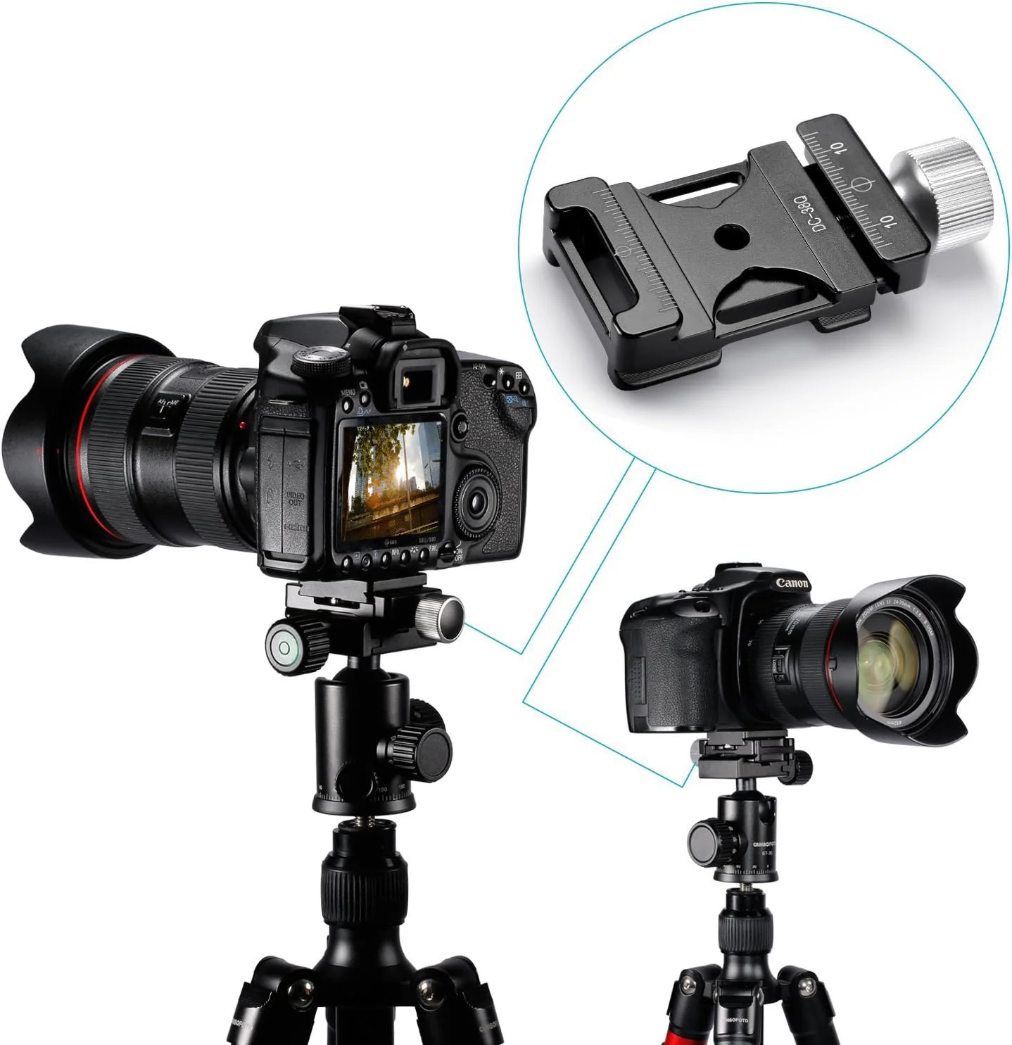 گیره پیچی آلومینیومی نیور سازگار با Arca Swiss، گیره مینی آزاد کننده سریع برای صفحه QR (38 میلی متر)