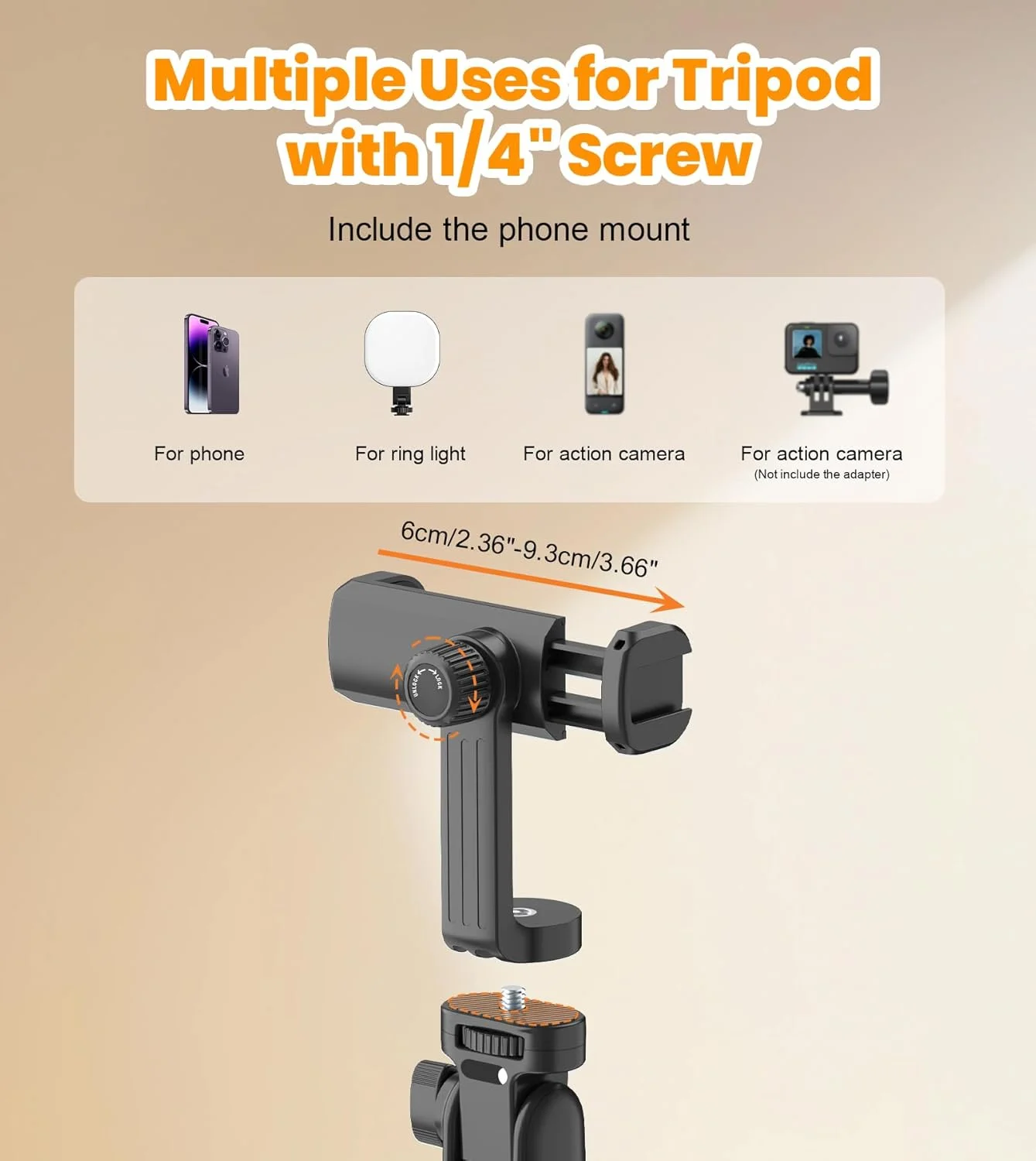 مونوپاد سه پایه سلفی TONEOF مدل 68 اینچی/173 سانتیمتری برای دوربین، سه پایه تلفن همراه همه کاره با کنترل از راه دور بیسیم، نگهدارنده تلفن با قابلیت چرخش 360 درجه، پایه مونوپاد سه پایه قابل حمل برای تلفن/دوربین های کوچک - مشکی طلایی مونوپاد سه پایه سلفی TONEOF مدل 68 اینچی/173 سانتیمتری برای دوربین، سه پایه تلفن همراه همه کاره با کنترل از راه دور بیسیم، نگهدارنده تلفن با قابلیت چرخش 360 درجه، پایه مونوپاد سه پایه قابل حمل برای تلفن/دوربین های کوچک - مشکی طلایی