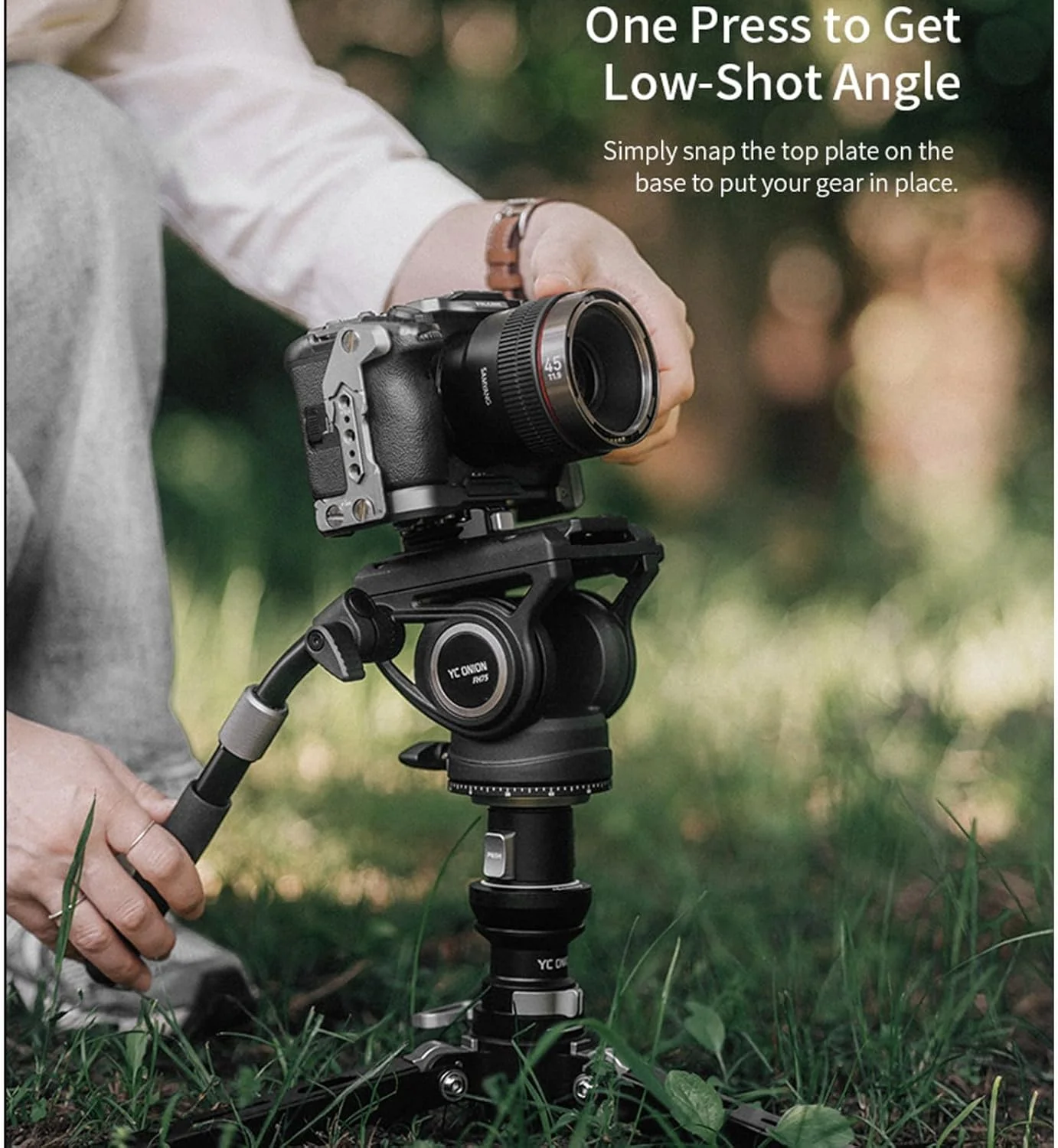 تک پایه فیبر کربنی Pineta Pro با هد سیال FH60 و پایه پدالی، تک پایه مسافرتی سبک وزن با صفحه رهاسازی سریع برای دوربین های DSLR، گیمبال و غیره