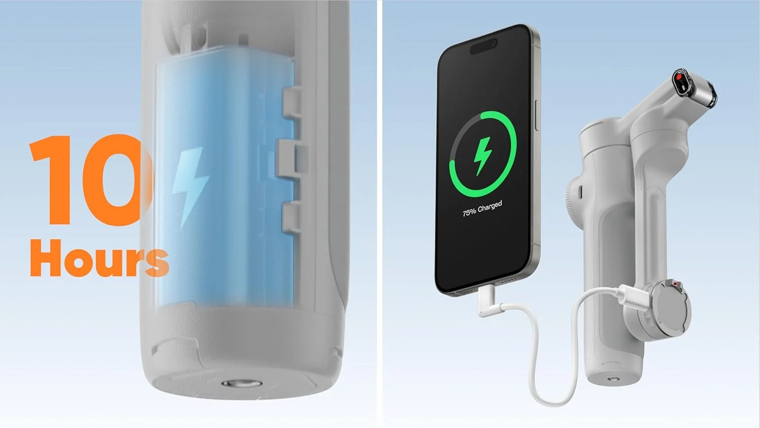 کیت تولید محتوای Insta360 Flow 2 Pro | تثبیت کننده هوش مصنوعی نهایی، ردیابی پانورامای 360 درجه، سه پایه/مونوپاد داخلی، ردیابی چند نفره - خاکستری سنگی