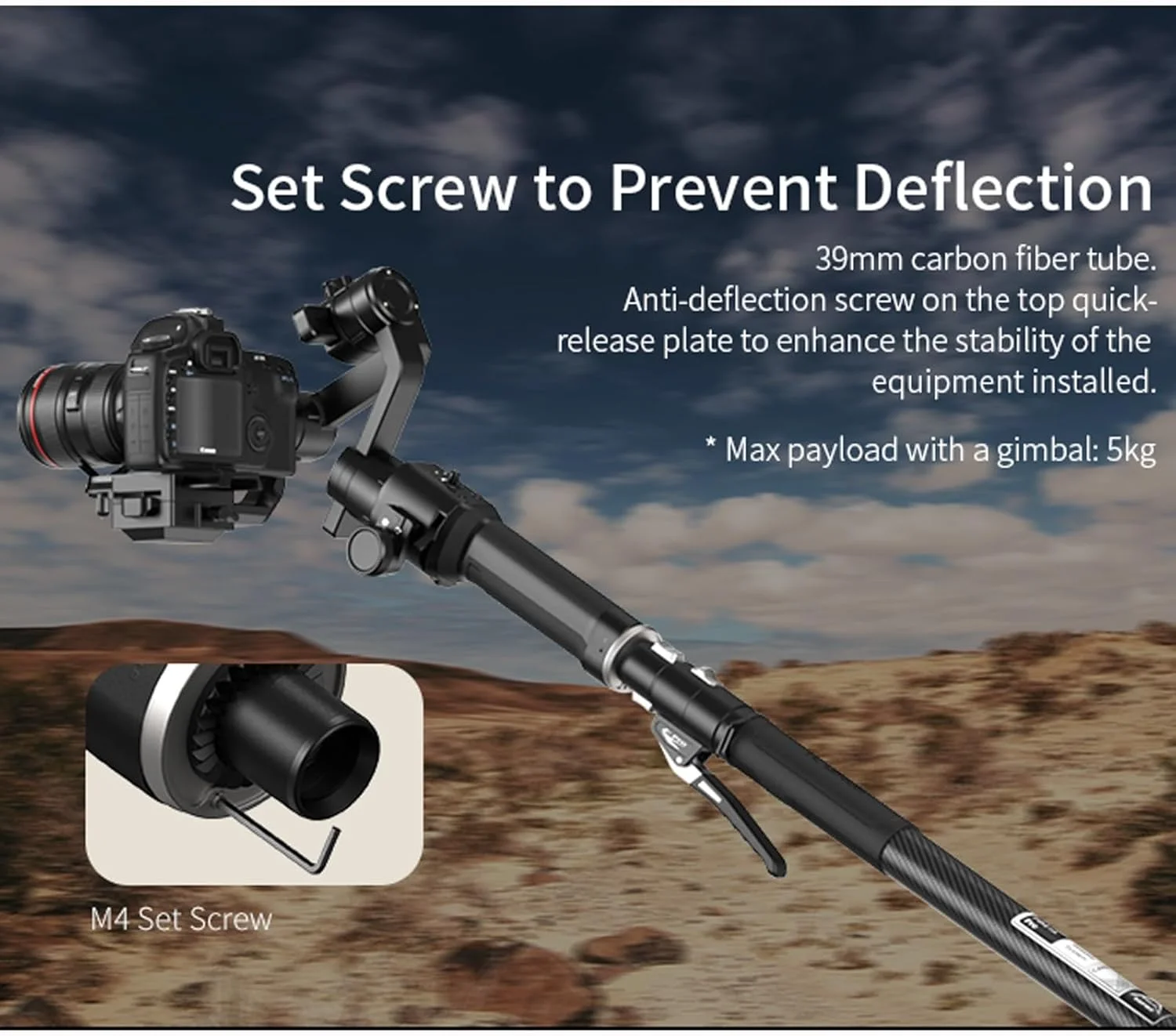 تک پایه فیبر کربنی Pineta Pro با هد سیال FH60 و پایه پدالی، تک پایه مسافرتی سبک وزن با صفحه رهاسازی سریع برای دوربین های DSLR، گیمبال و غیره