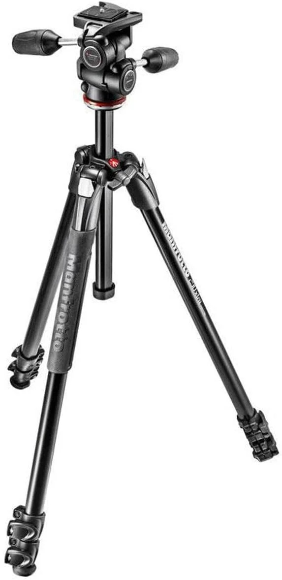 کیت سه پایه آلومینیومی 3 قسمتی Manfrotto 290 Xtra با هد سه طرفه (Mk290Xta3-3WUS)
