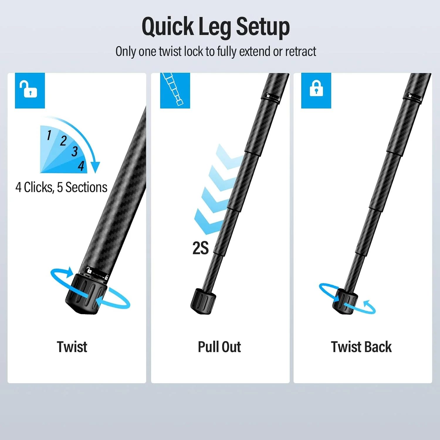 سه پایه فیبر کربنی 60 اینچی SIRUI برای دوربین با هد توپی پانوراما 360 درجه، صفحه QR Arca، سه پایه مسافرتی سبک وزن و جمع و جور 2.1 پوندی برای دوربین فیلمبرداری DSLR، حداکثر بار 10 کیلوگرم، Traveler X-III