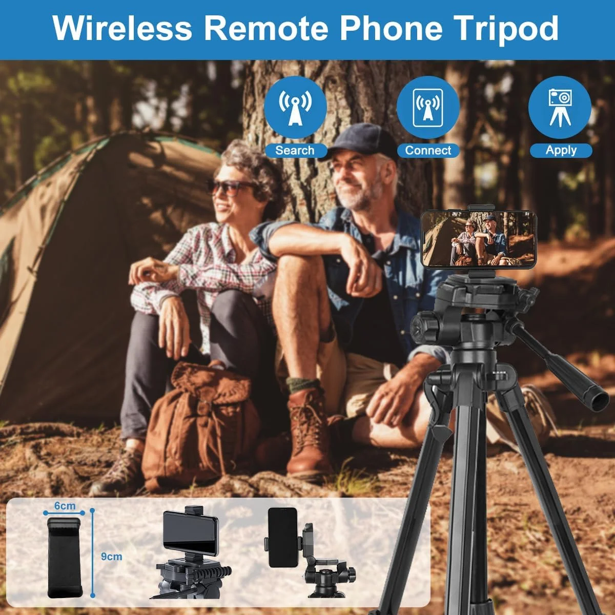 پایه سه پایه دوربین 170 سانتی متری، پایه دوربین بلند حرفه ای برای فیلمبرداری با تلفن همراه، سه پایه تلفن همراه با ریموت / نگهدارنده تلفن، سه پایه های DSLR مسافرتی برای ضبط ویدیو، عکس، ولاگ، کانن، نیکون، آیفون، سونی