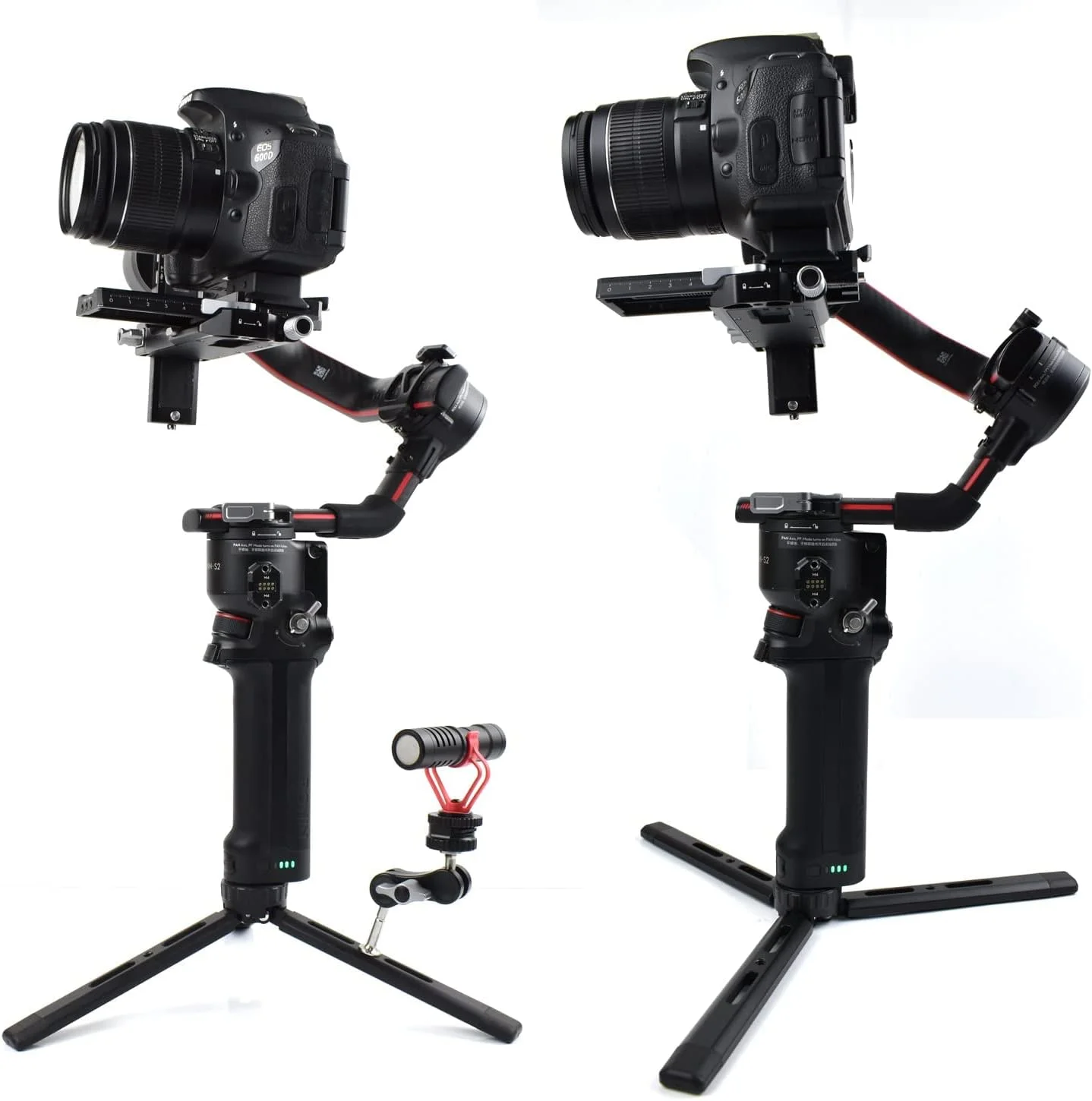 سه پایه فلزی کوچک Excefore، سه پایه رومیزی آلومینیومی جمع و جور با طول قابل تنظیم و پدهای لاستیکی ضد لغزش برای Q/4، Crane Plus/2، Osmo Mobile، Ronin-s، Vimble 2