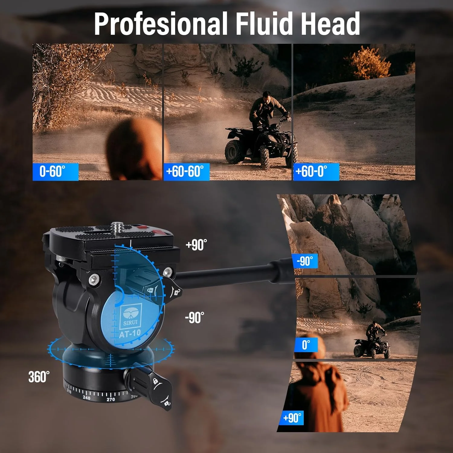 سه پایه فیبر کربنی SIRUI برای دوربین، سه پایه سبک وزن جمع و جور 152 سانتی متری با هد سیال AT-10، سه پایه مسافرتی قابل حمل برای دوربین، DSLR، دوربین فیلمبرداری، دوربین فیلمبرداری، عکاسی ماکرو، حداکثر بار 5 کیلوگرم، Traveler X