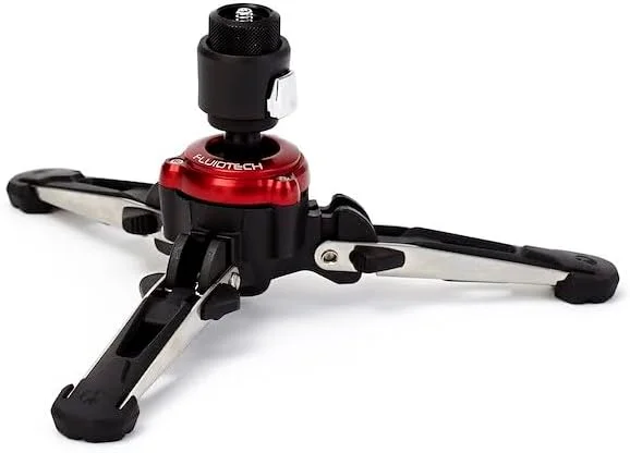 پایه تک پایه روان Manfrotto MVMXPROBASE، پایه Fluidtech، قفل عمودی و پایه های جمع شونده، همراه با تک پایه ویدیویی XPRO، مشکی